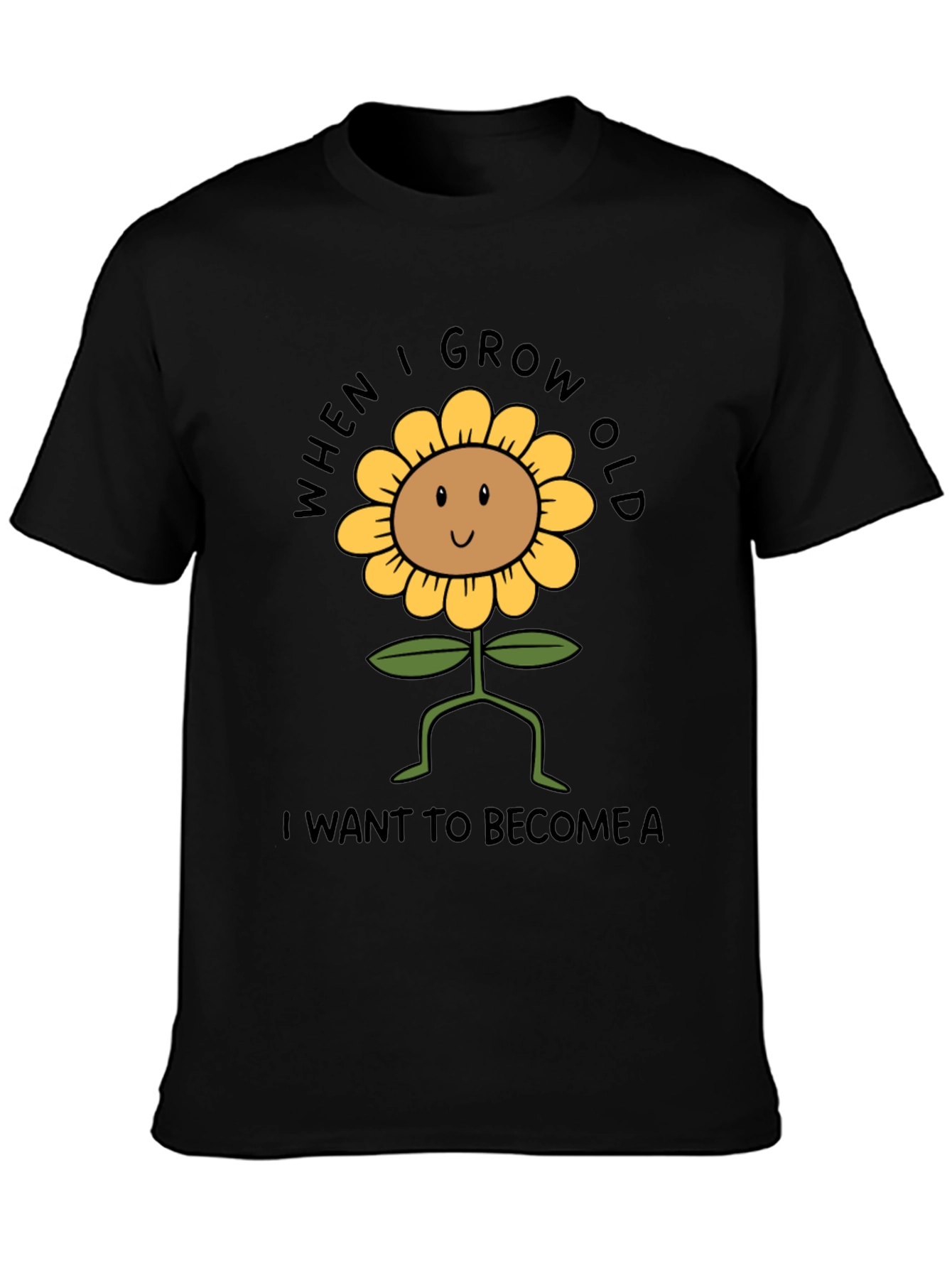 Sunflower Graphic Tee - When I Grow Old T-Shirt