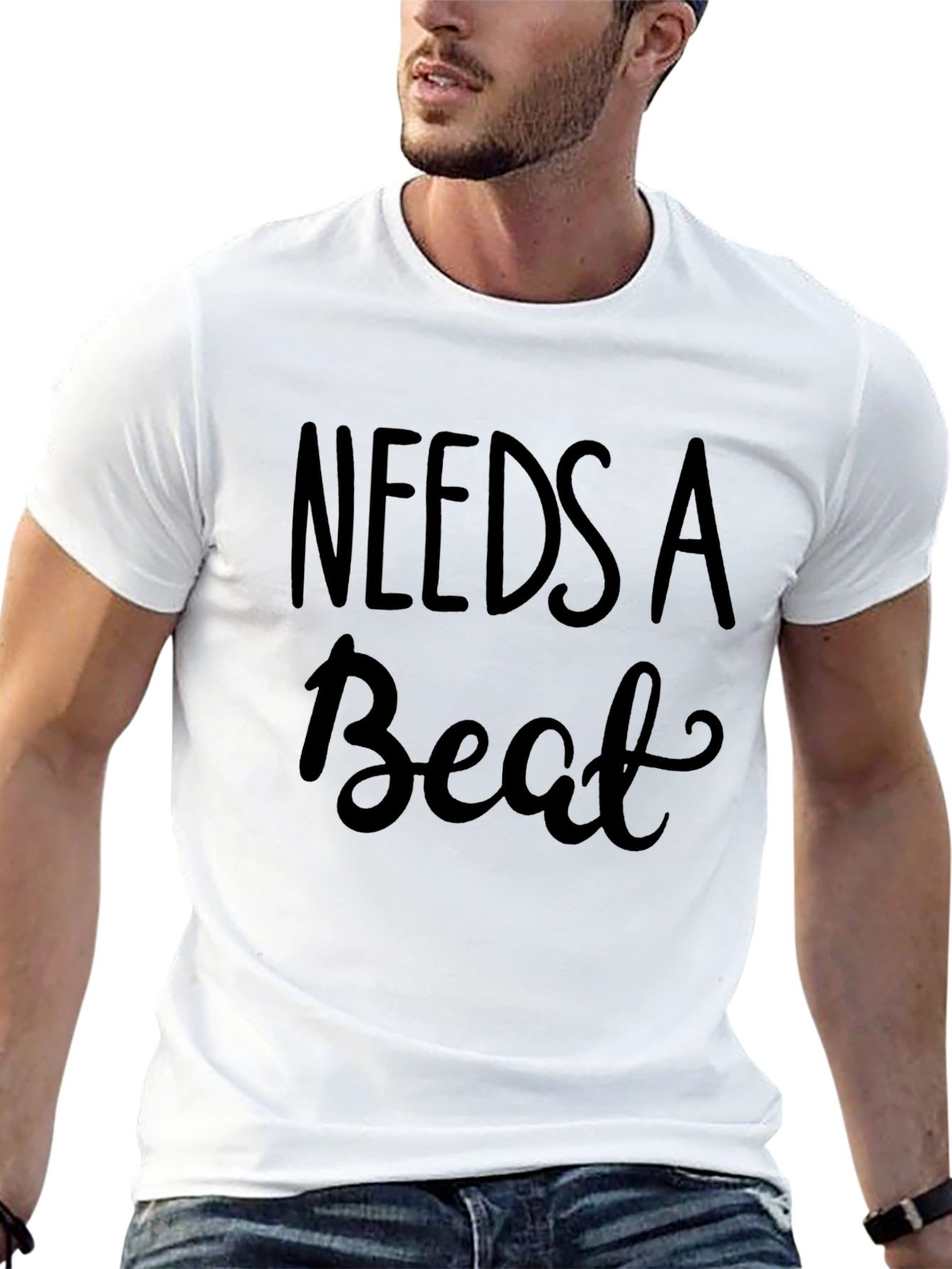 Needs a Beat Graphic Tee - Mens Black T-Shirt