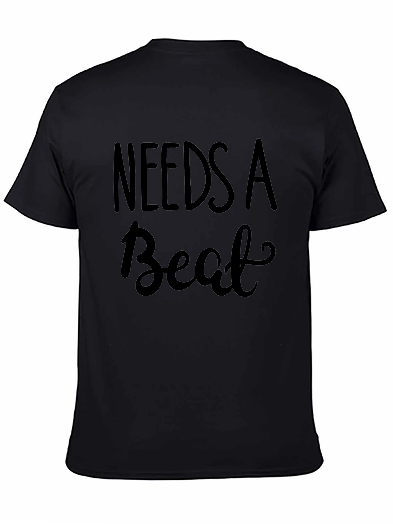 Needs a Beat Graphic Tee - Mens Black T-Shirt