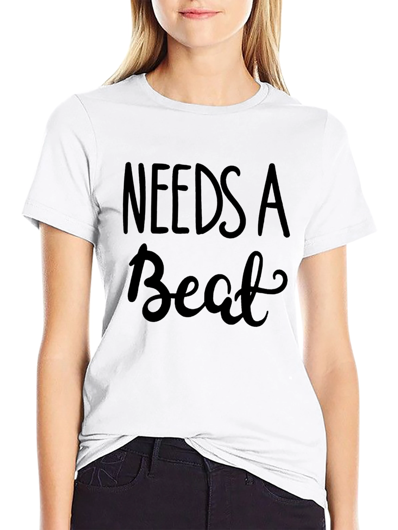 Needs a Beat Graphic Tee - Mens Black T-Shirt
