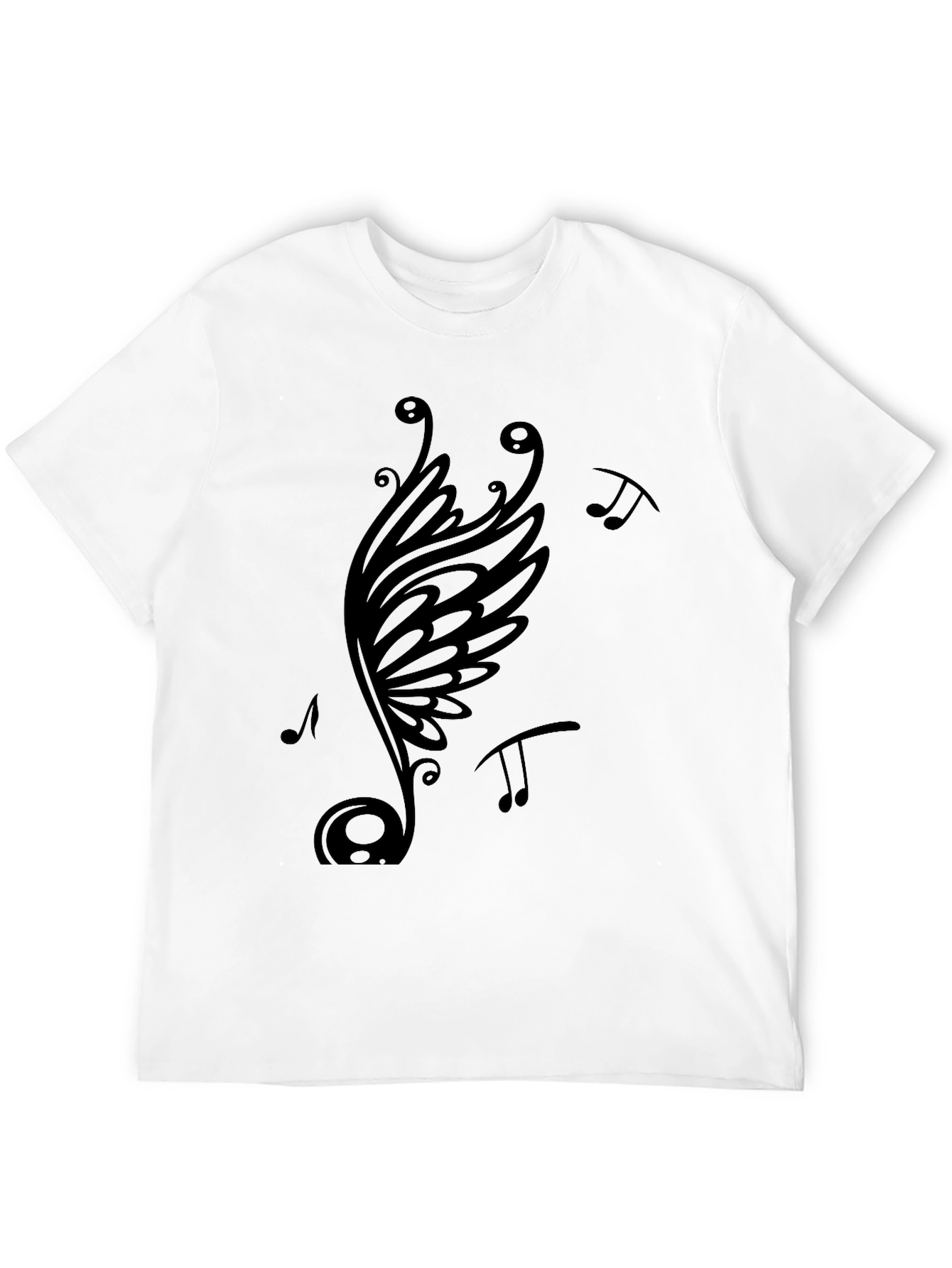 Musical Note Wing Graphic T-Shirt