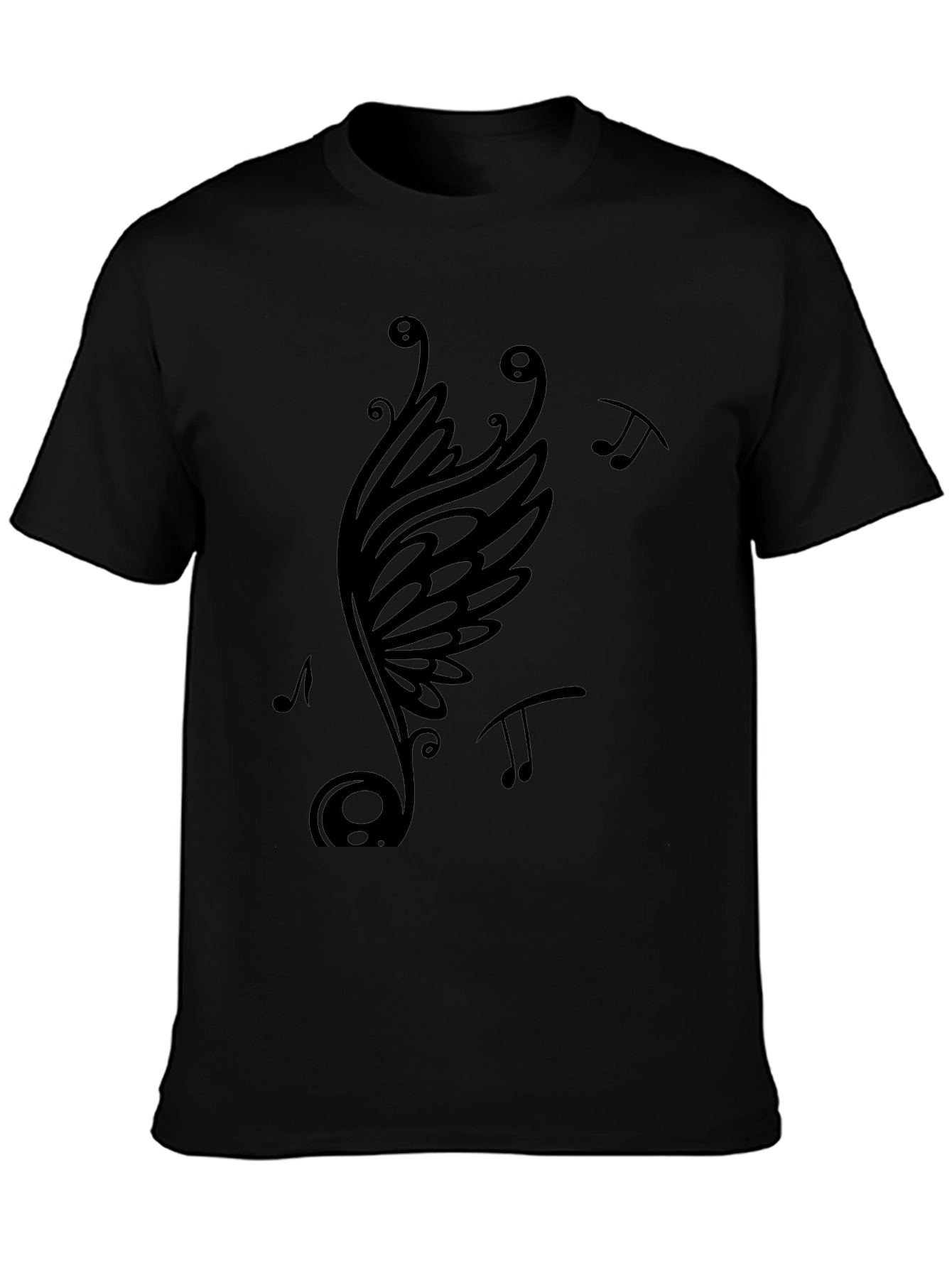 Musical Note Wing Graphic T-Shirt