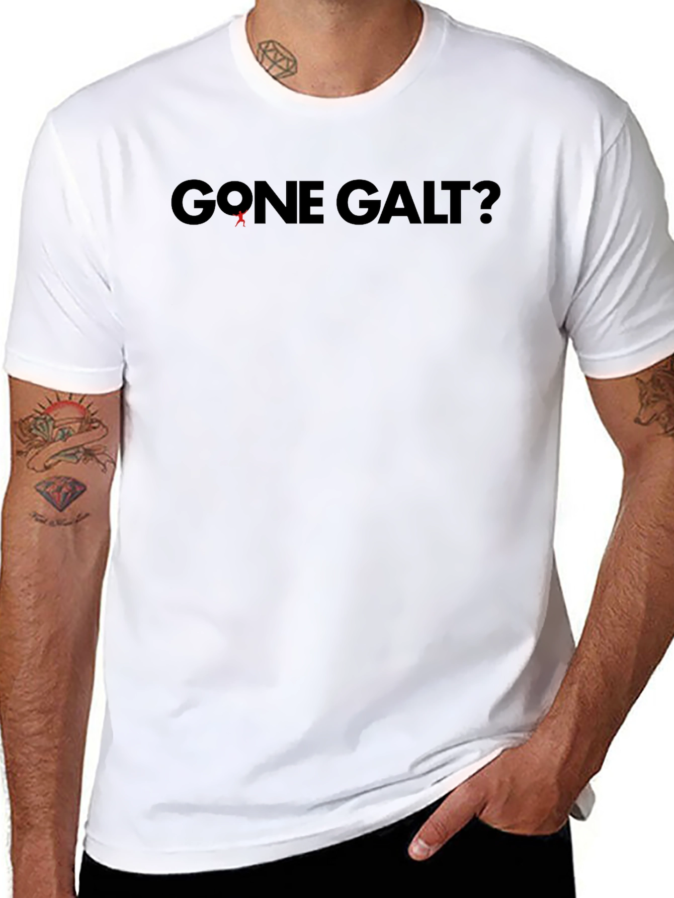Gone Galt? Black Graphic T-Shirt