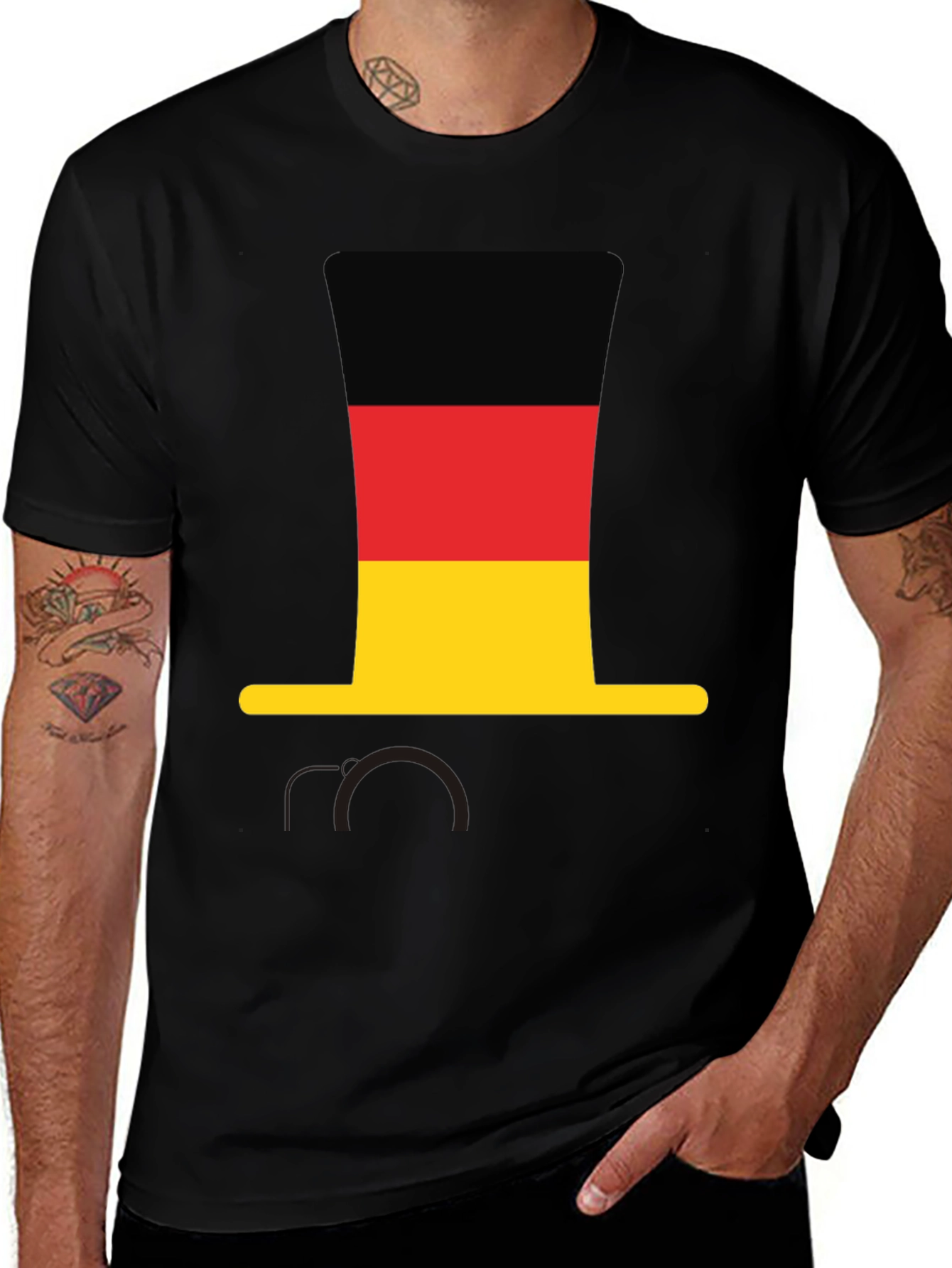 Germany Flag Top Hat T-Shirt
