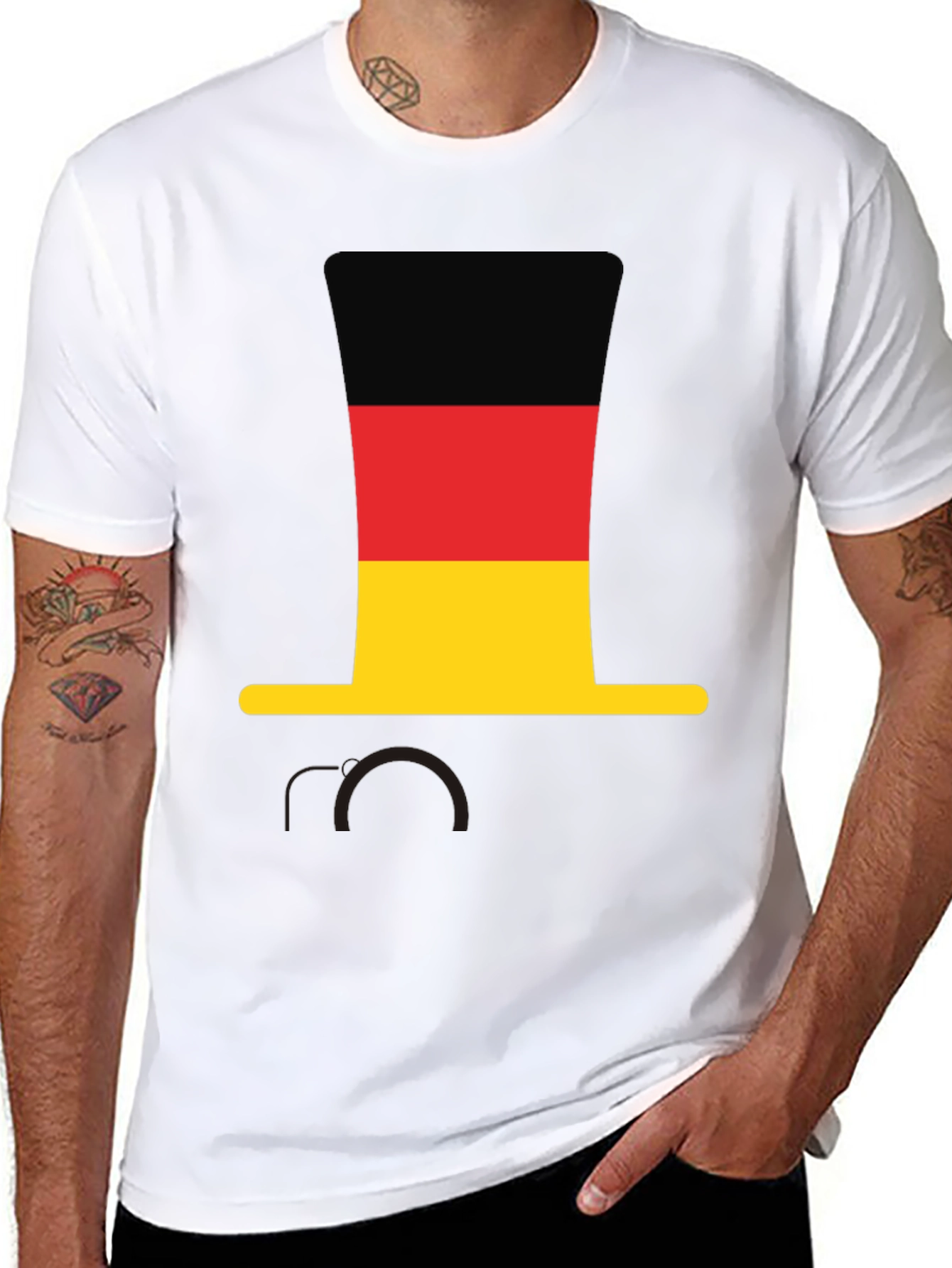 Germany Flag Top Hat T-Shirt