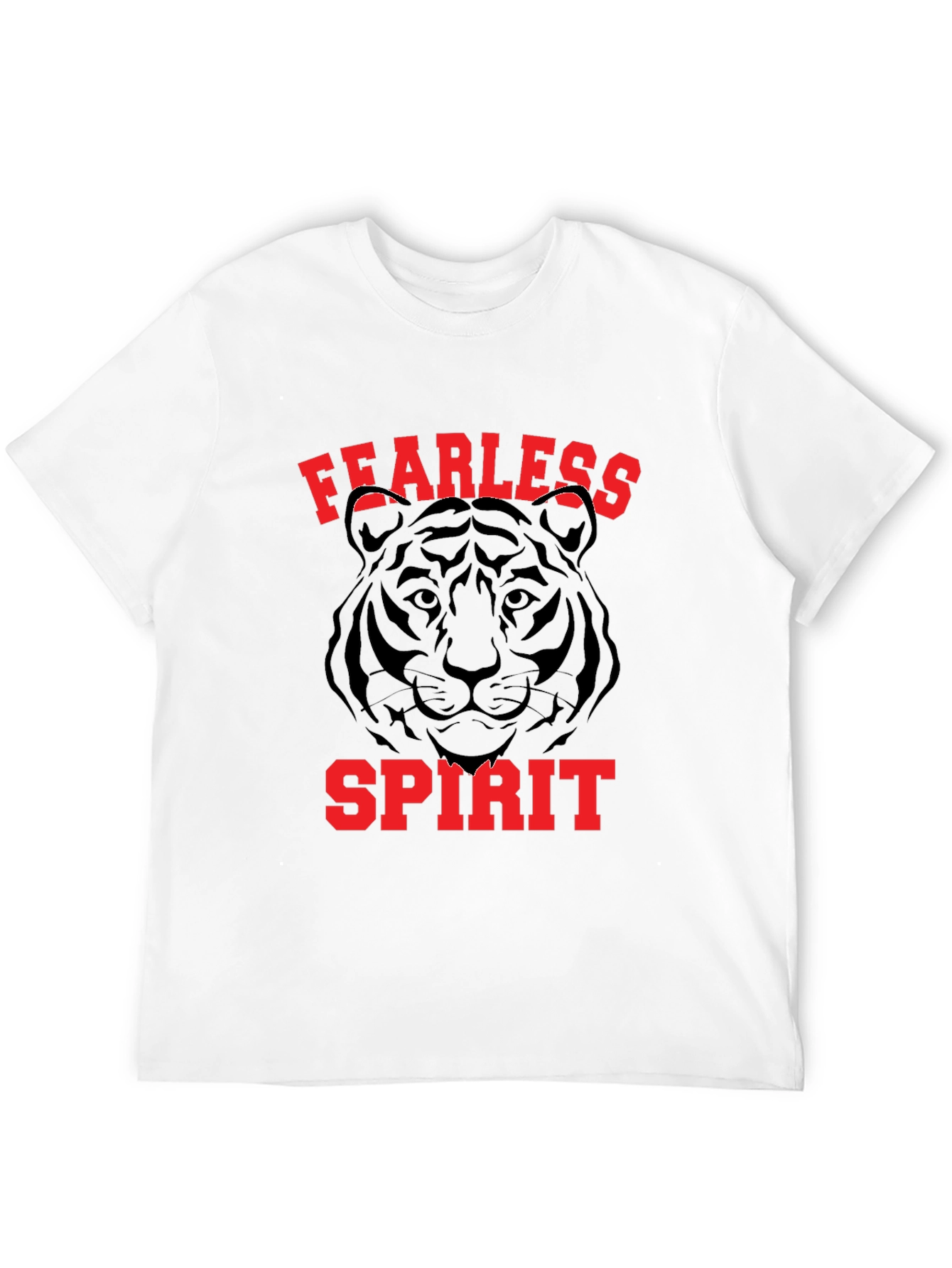 Fearless Spirit Tiger Graphic T-Shirt - Bold Black Tee