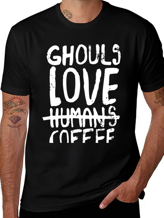 Ghouls Love Coffee T-Shirt - Funny Halloween Tee