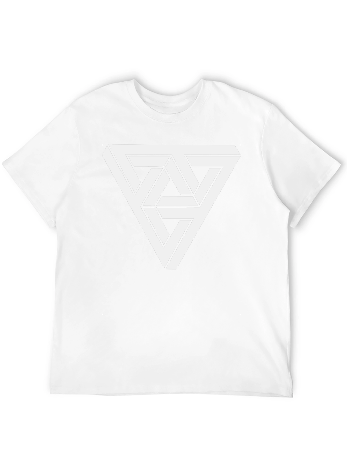 Optical Illusion Triangle Graphic Tee - Black