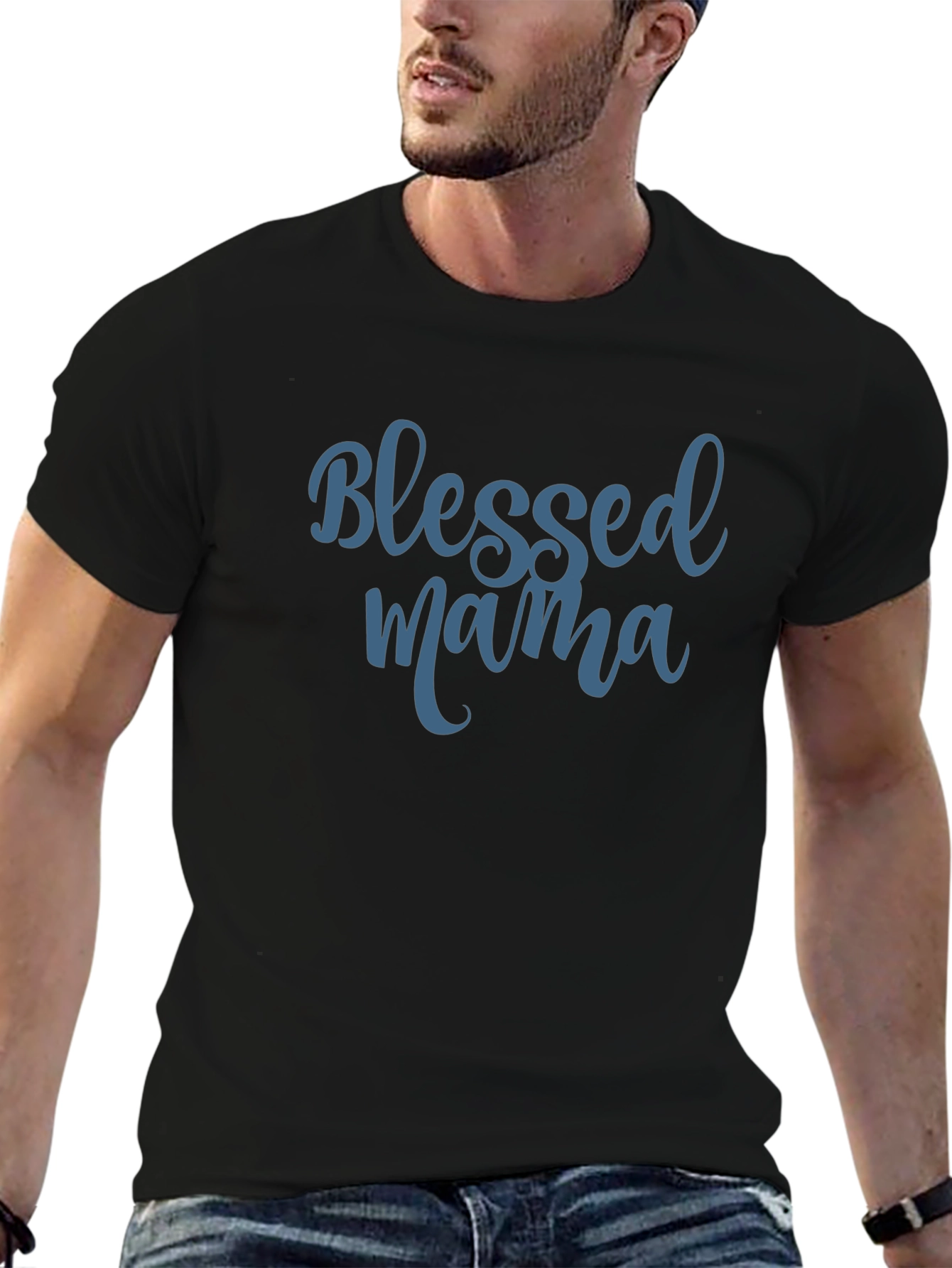 Blessed Mama Black Graphic Tee