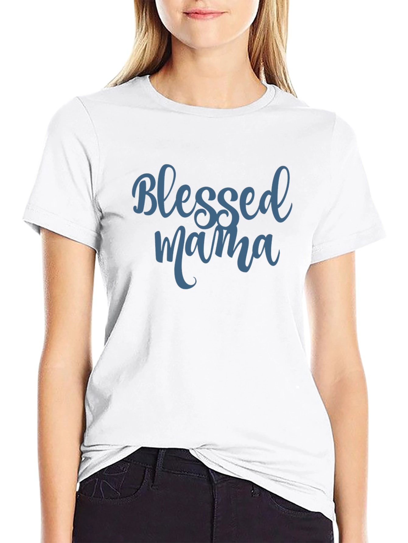 Blessed Mama Black Graphic Tee