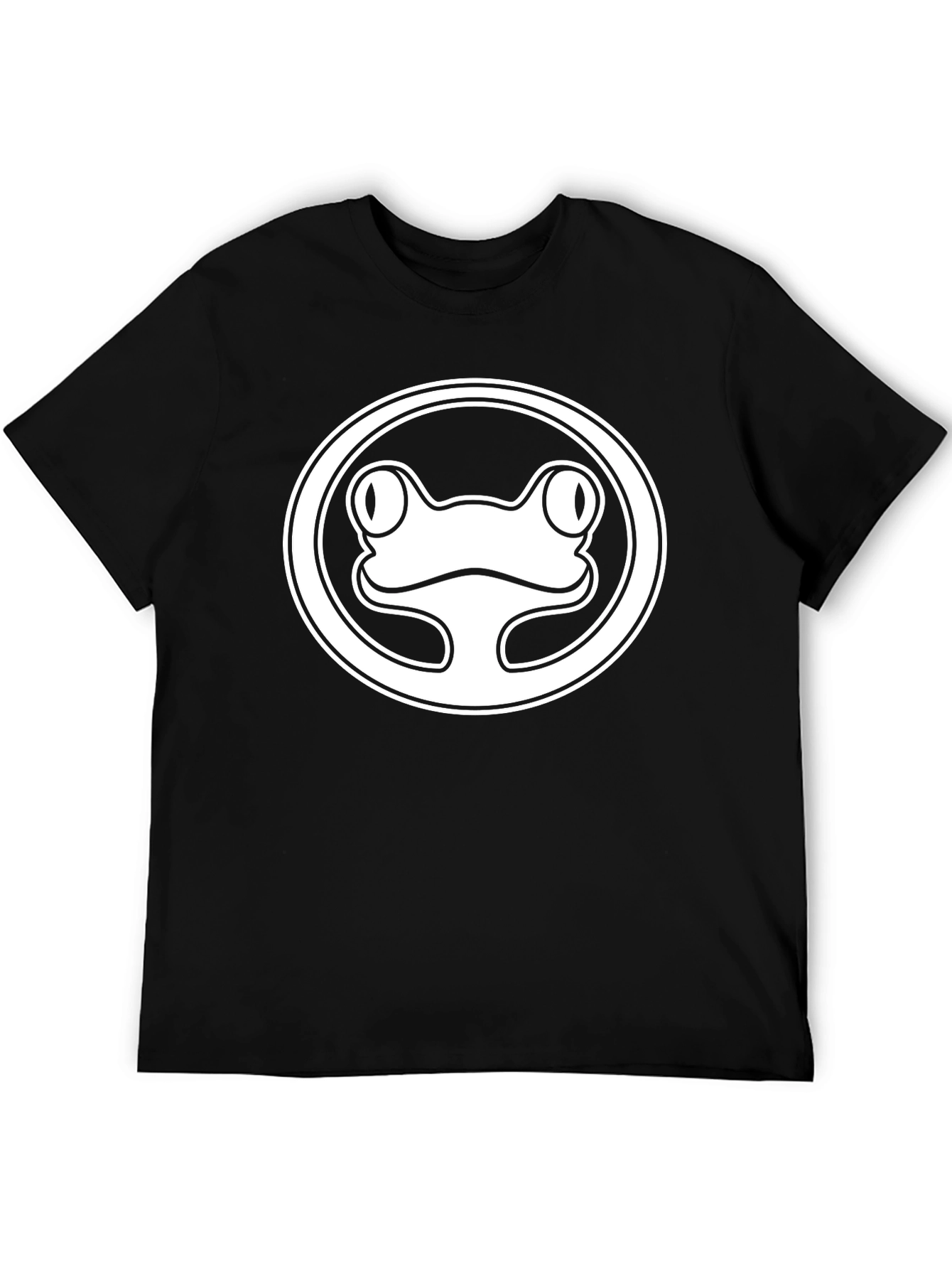 Frog Circle Graphic Tee - Unisex Black T-Shirt