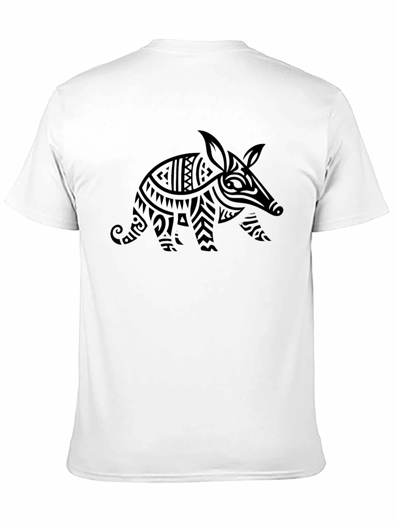 Tribal Armadillo Graphic Black T-Shirt