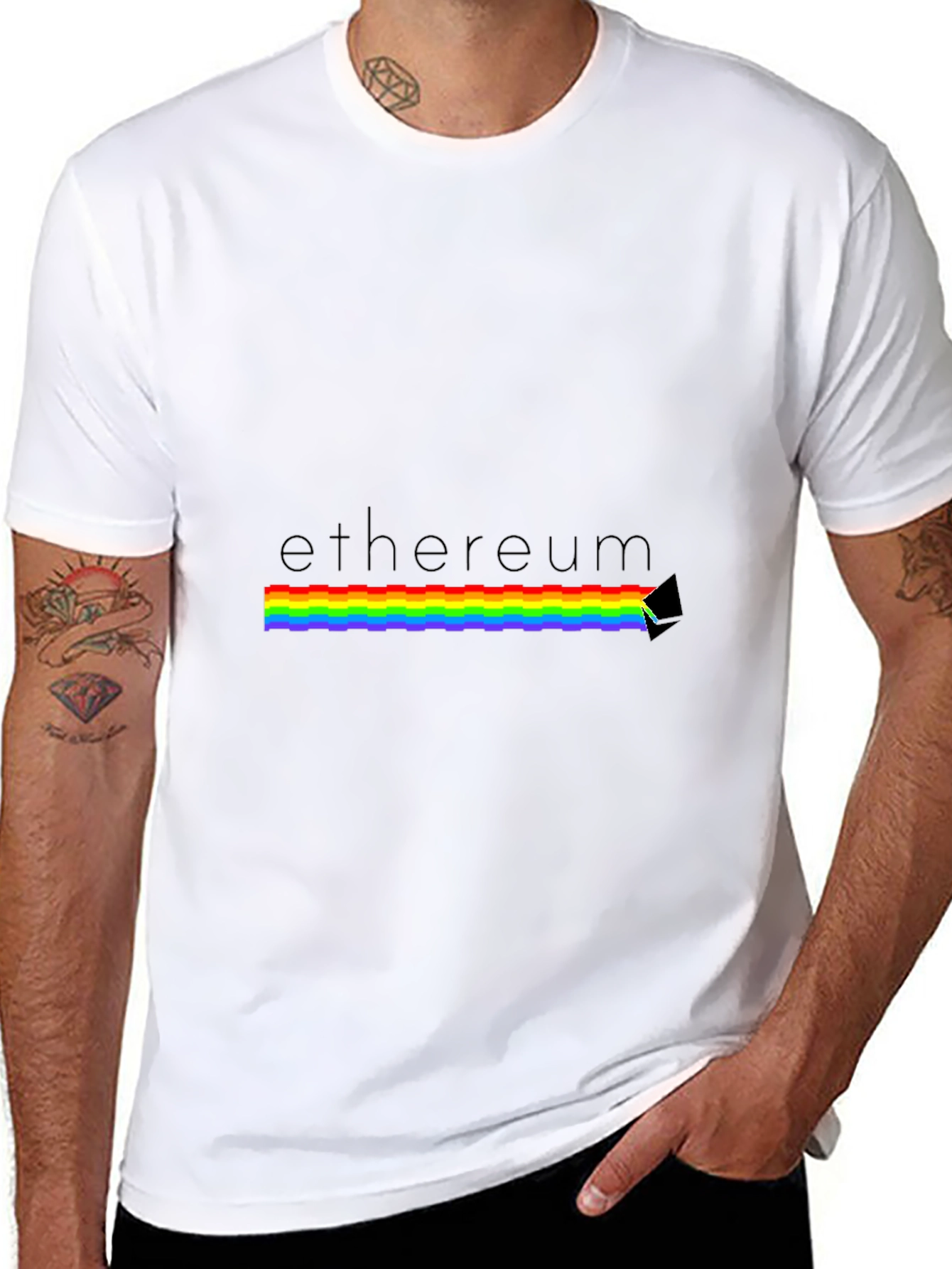 Ethereum Prism T-Shirt - Classic Black Crypto Tee
