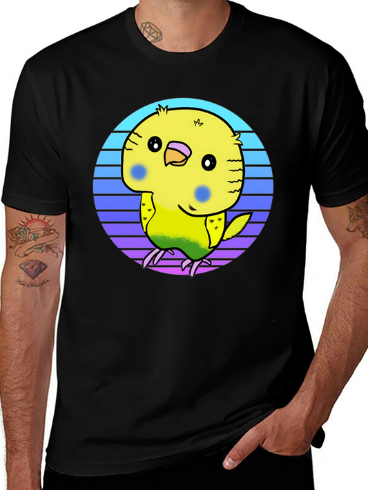 Cute Budgie T-Shirt - Black Graphic Tee