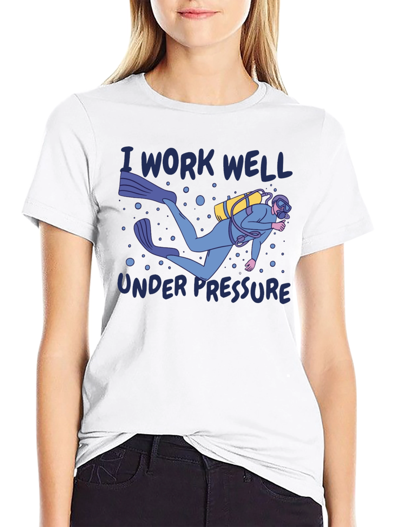 I Work Well Under Pressure Diver Graphic T-Shirt