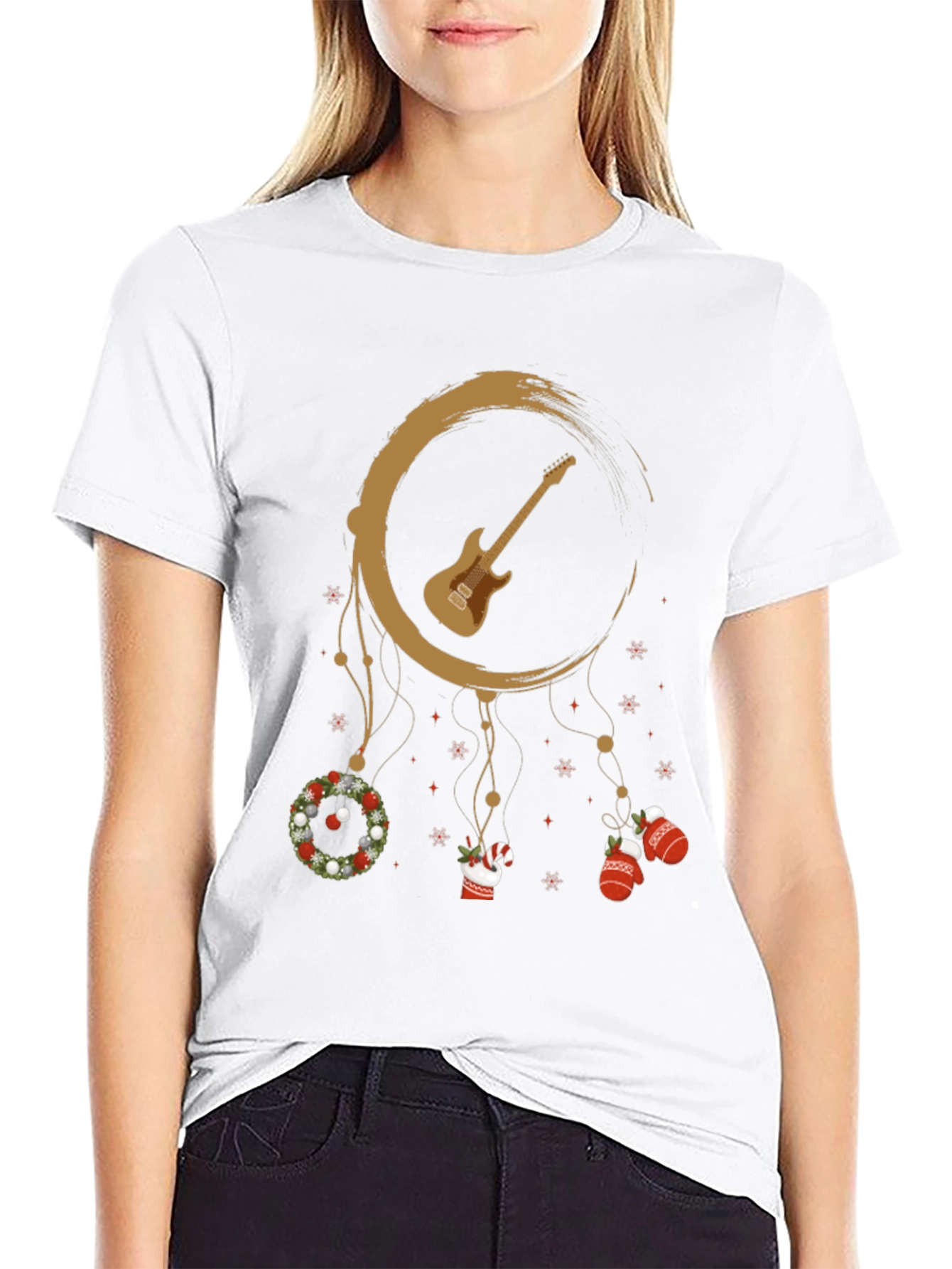 Festive Guitar Dreamcatcher Graphic Tee