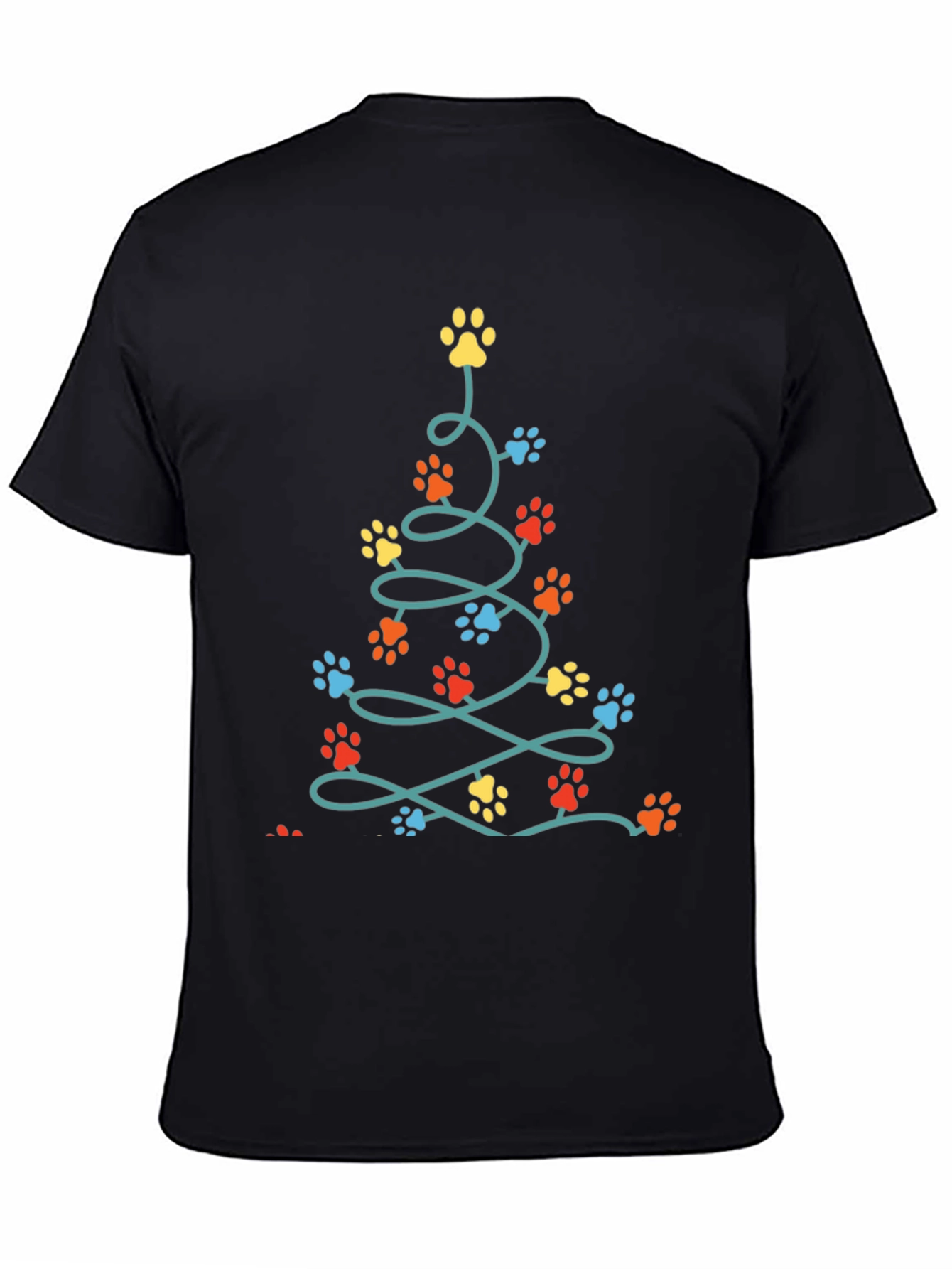 Dog Paw Christmas Tree T-Shirt
