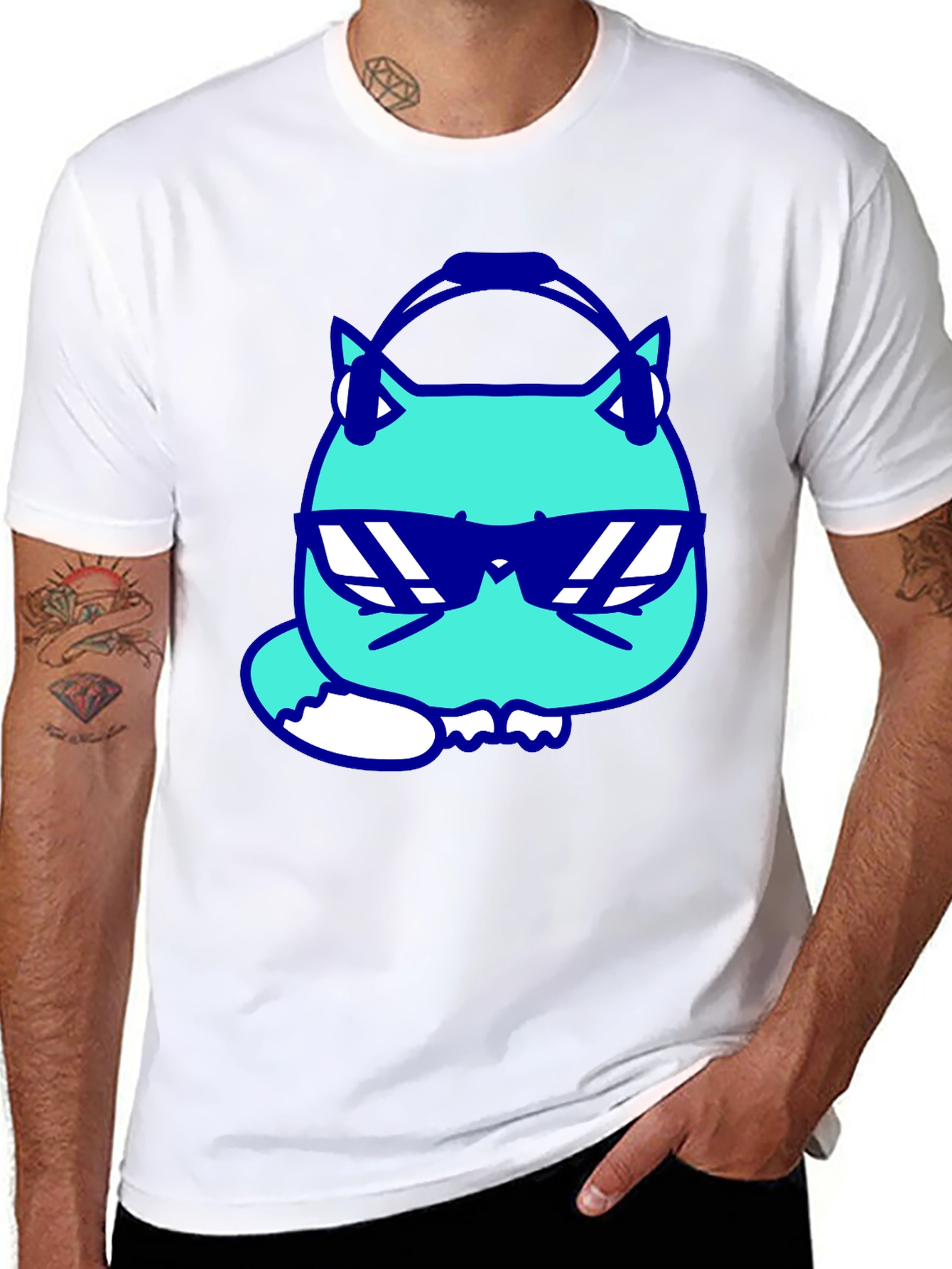 Cool Cat Tee: DJ Vibes in Style