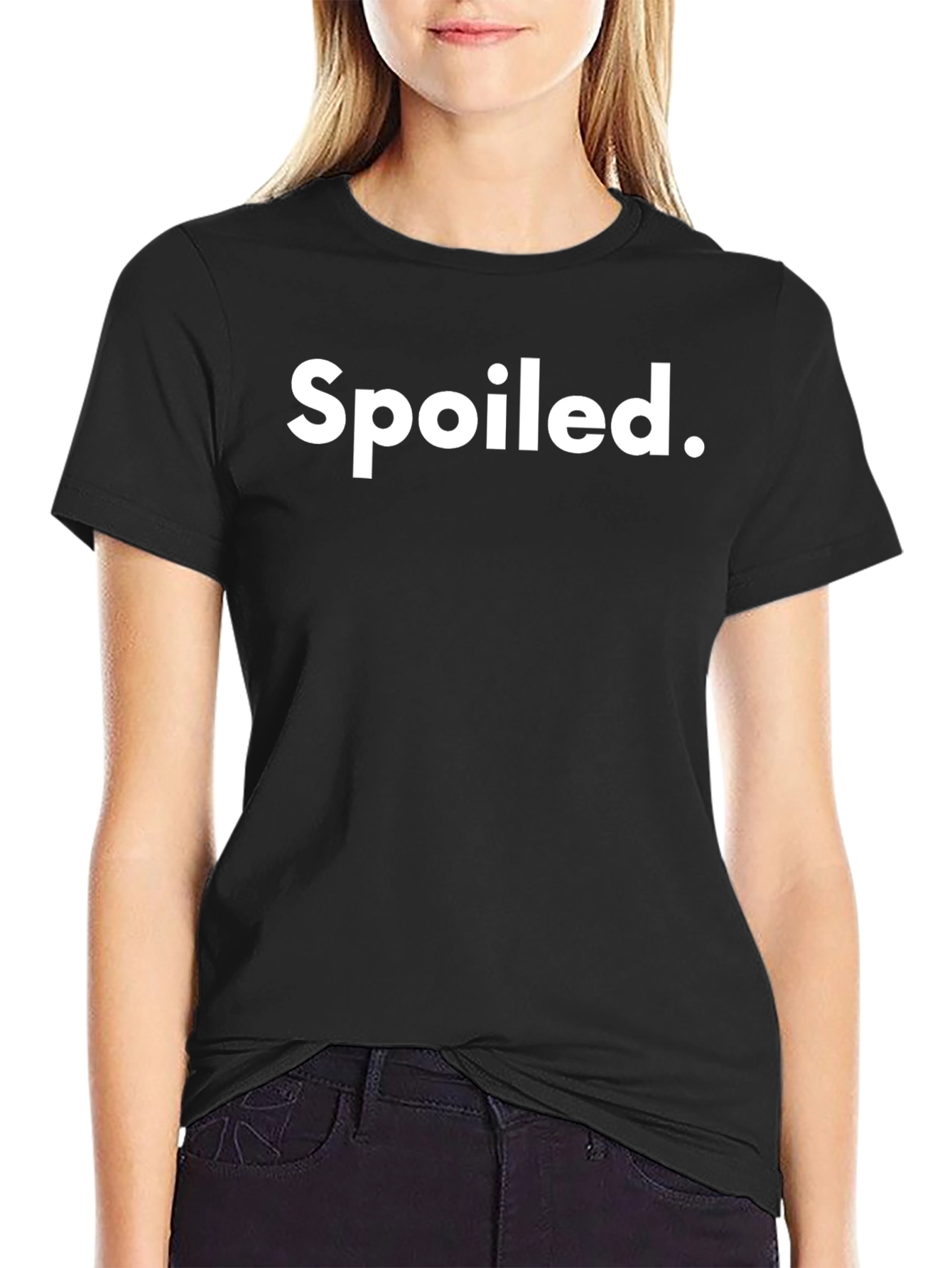 Spoiled Graphic Tee - Black Cotton T-Shirt