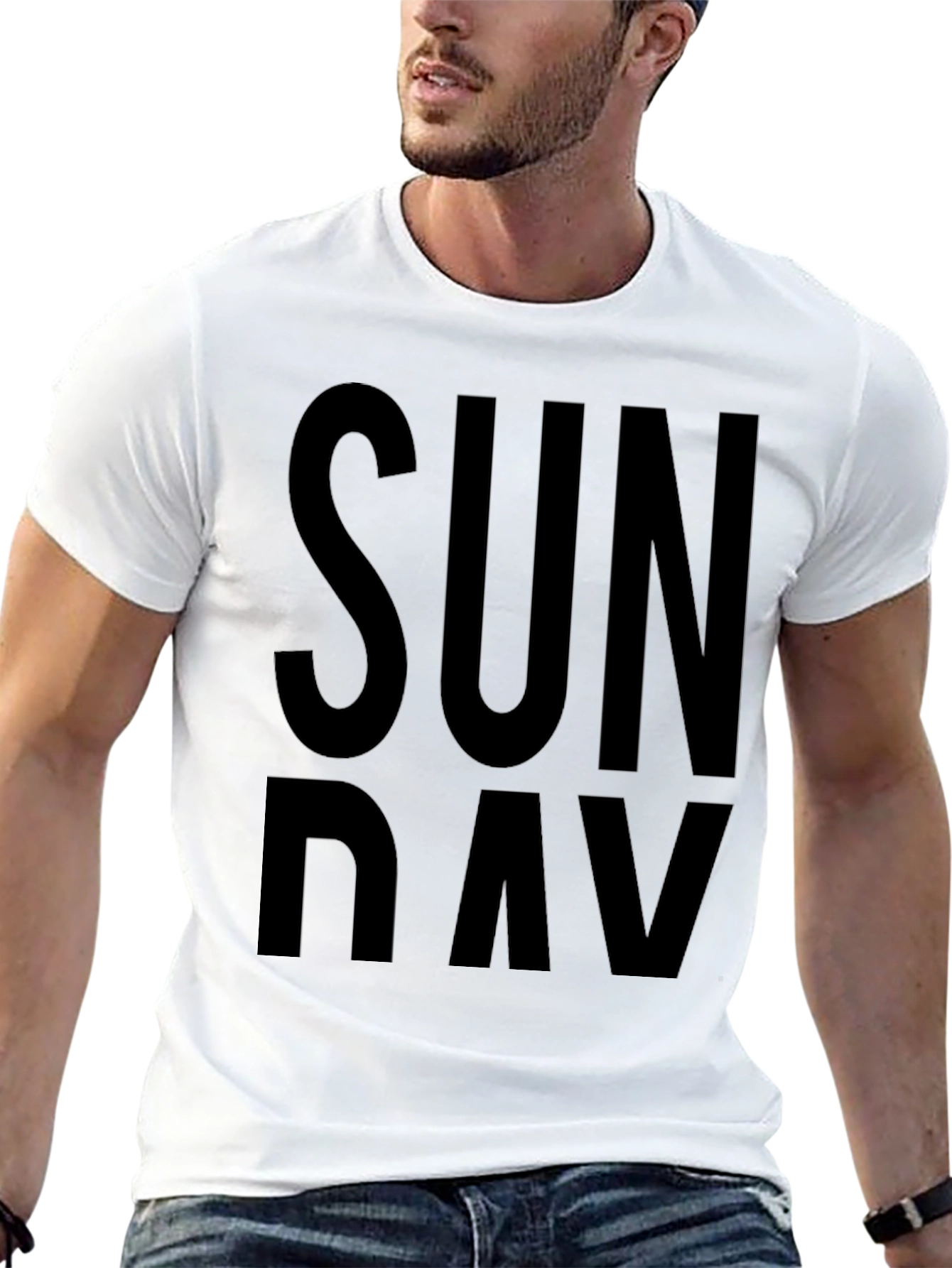 Sunday Graphic T-Shirt - Casual Black Tee