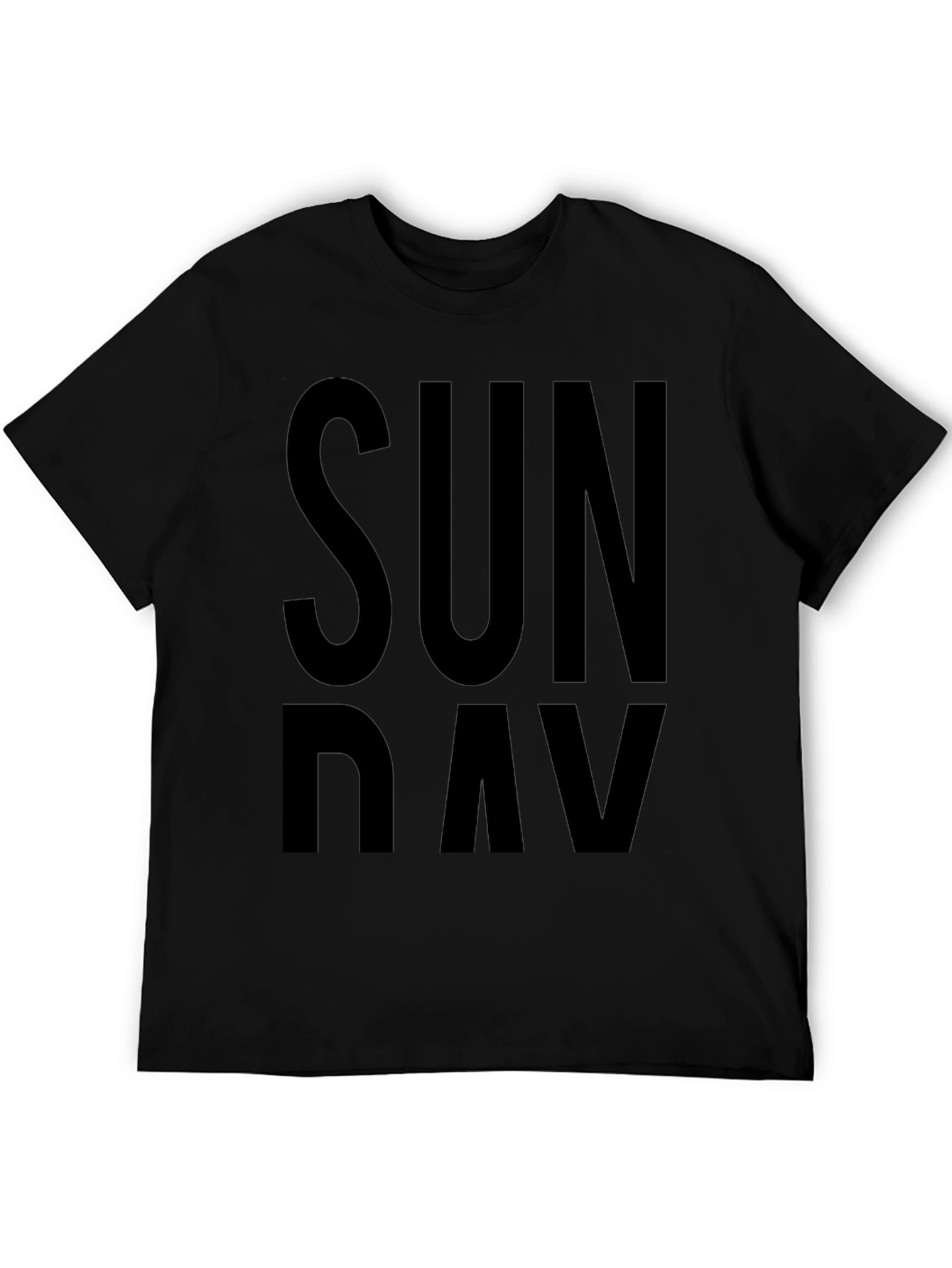 Sunday Graphic T-Shirt - Casual Black Tee