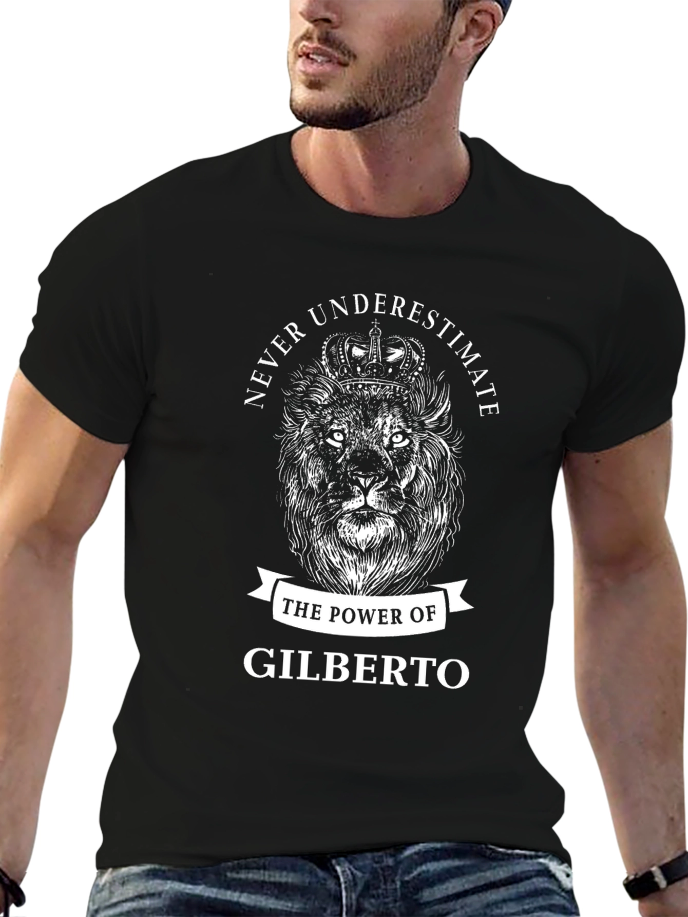 Gilberto Lion Power Black T-Shirt
