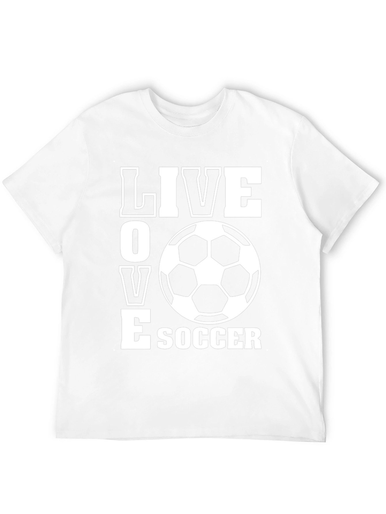 Live Love Soccer T-Shirt - Black Graphic Tee