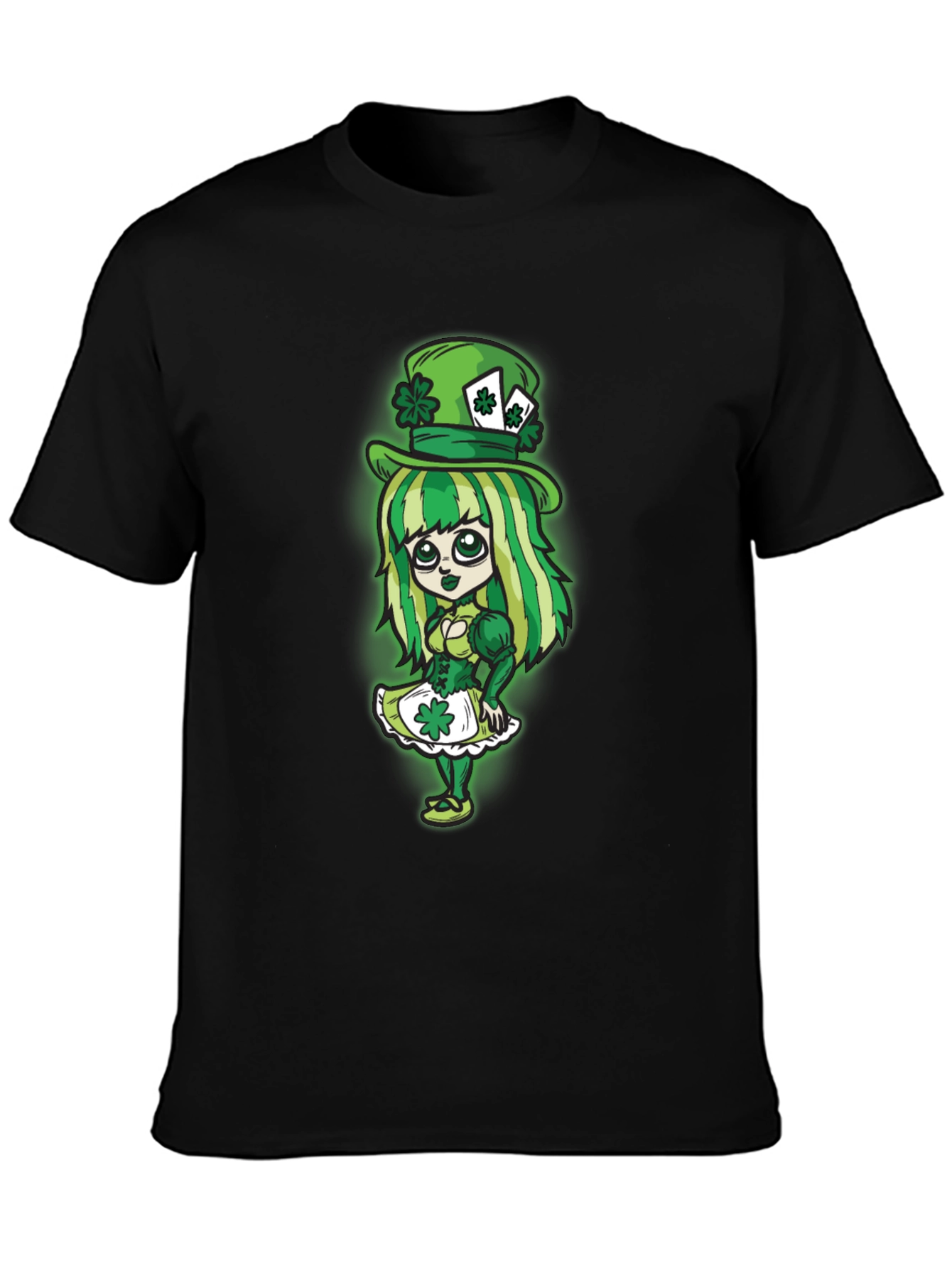 St. Patricks Day Leprechaun Girl Graphic Tee