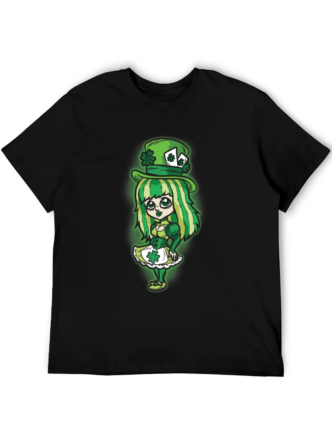 St. Patricks Day Leprechaun Girl Graphic Tee