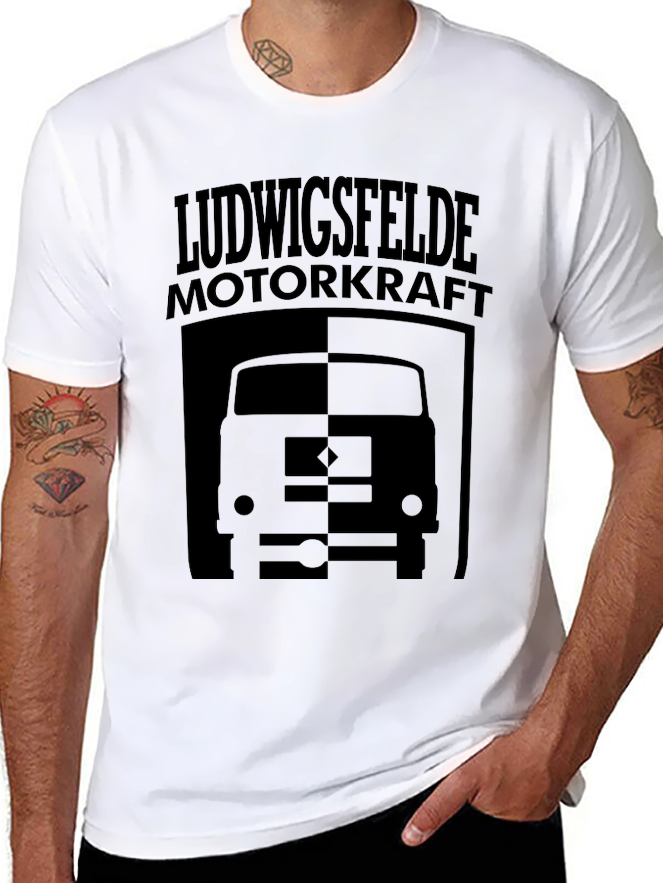 Ludwigsfelde Motorkraft Black Graphic Tee