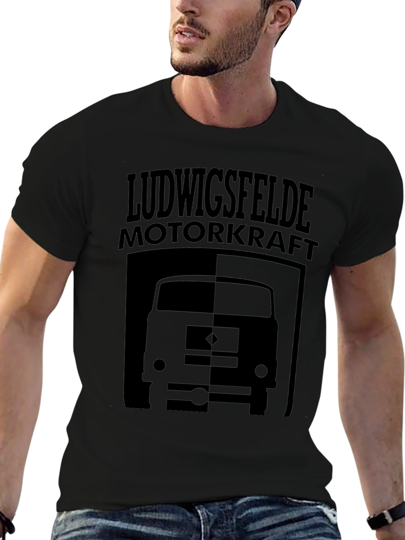 Ludwigsfelde Motorkraft Black Graphic Tee