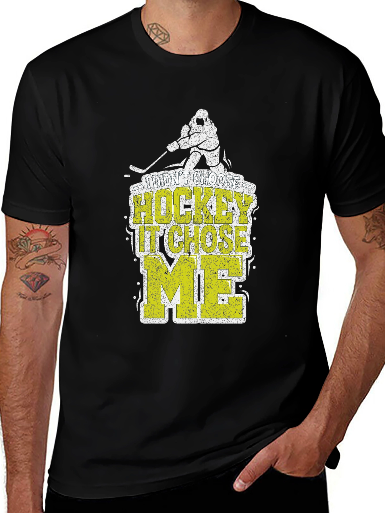 I Didnt Choose Hockey It Chose Me T-Shirt