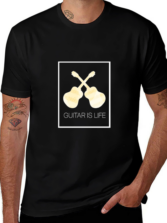 Guitar is Life Black T-Shirt