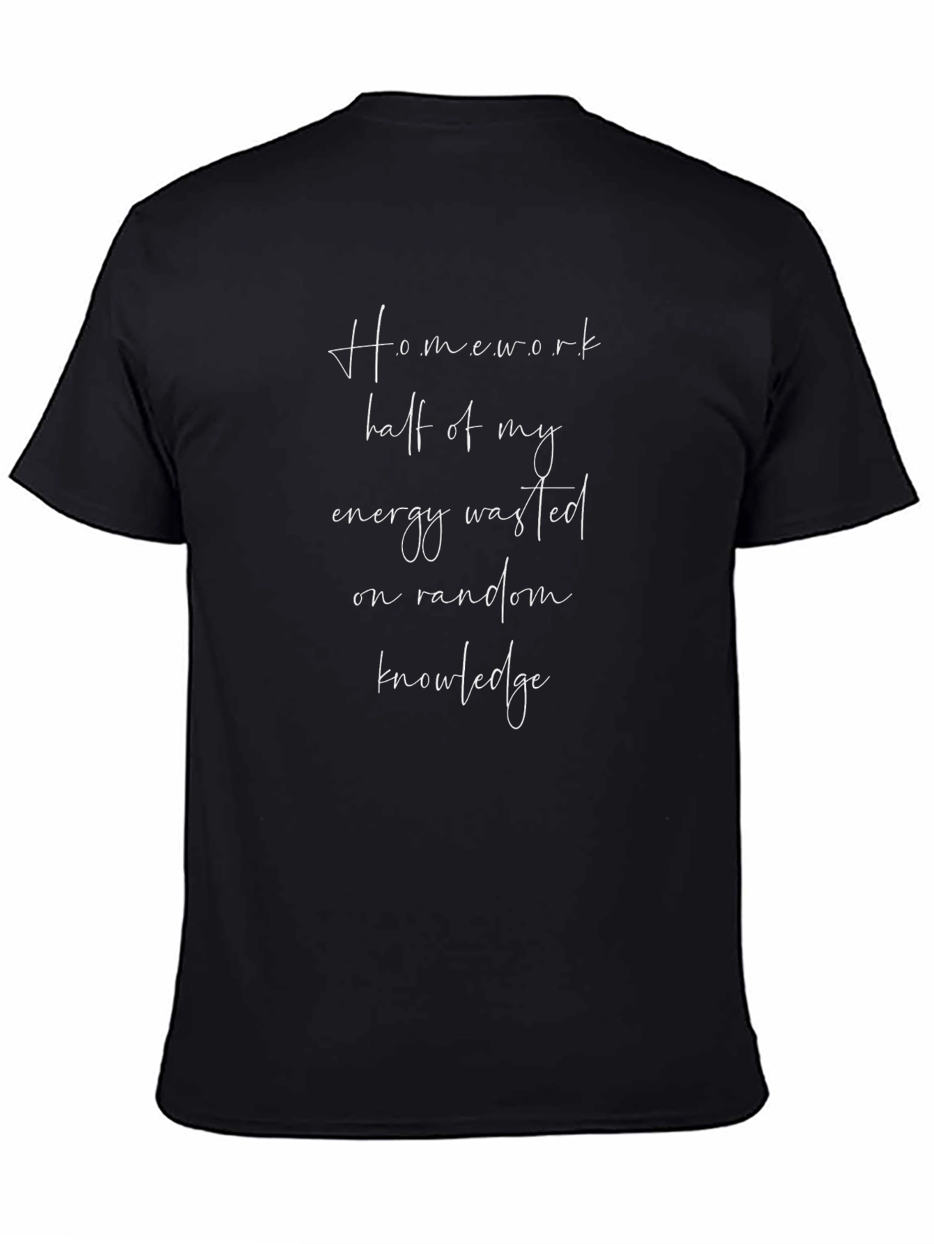 Homework Energy Waste Graphic Tee - Black