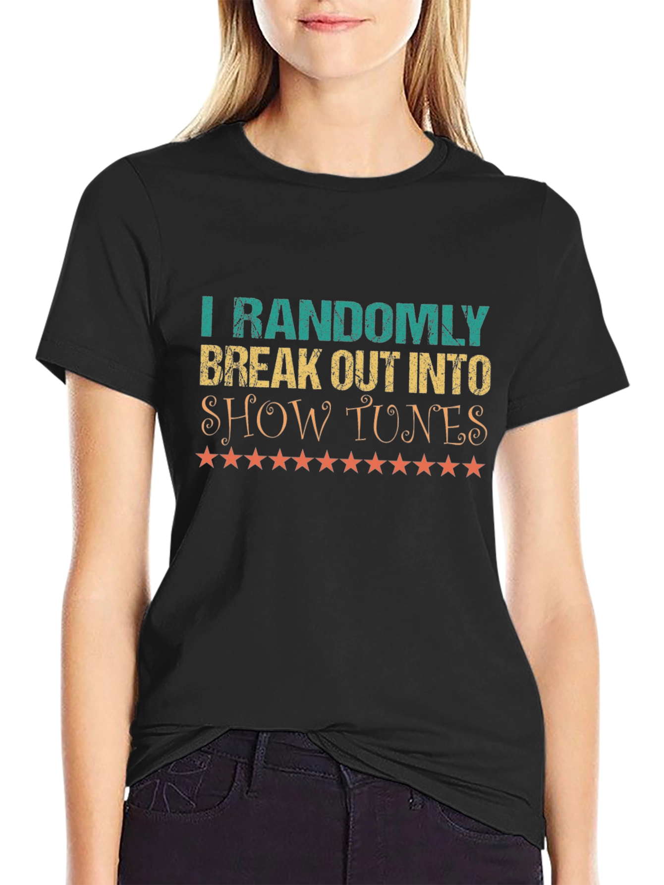 Show Tunes T-Shirt - Randomly Break Out - Black