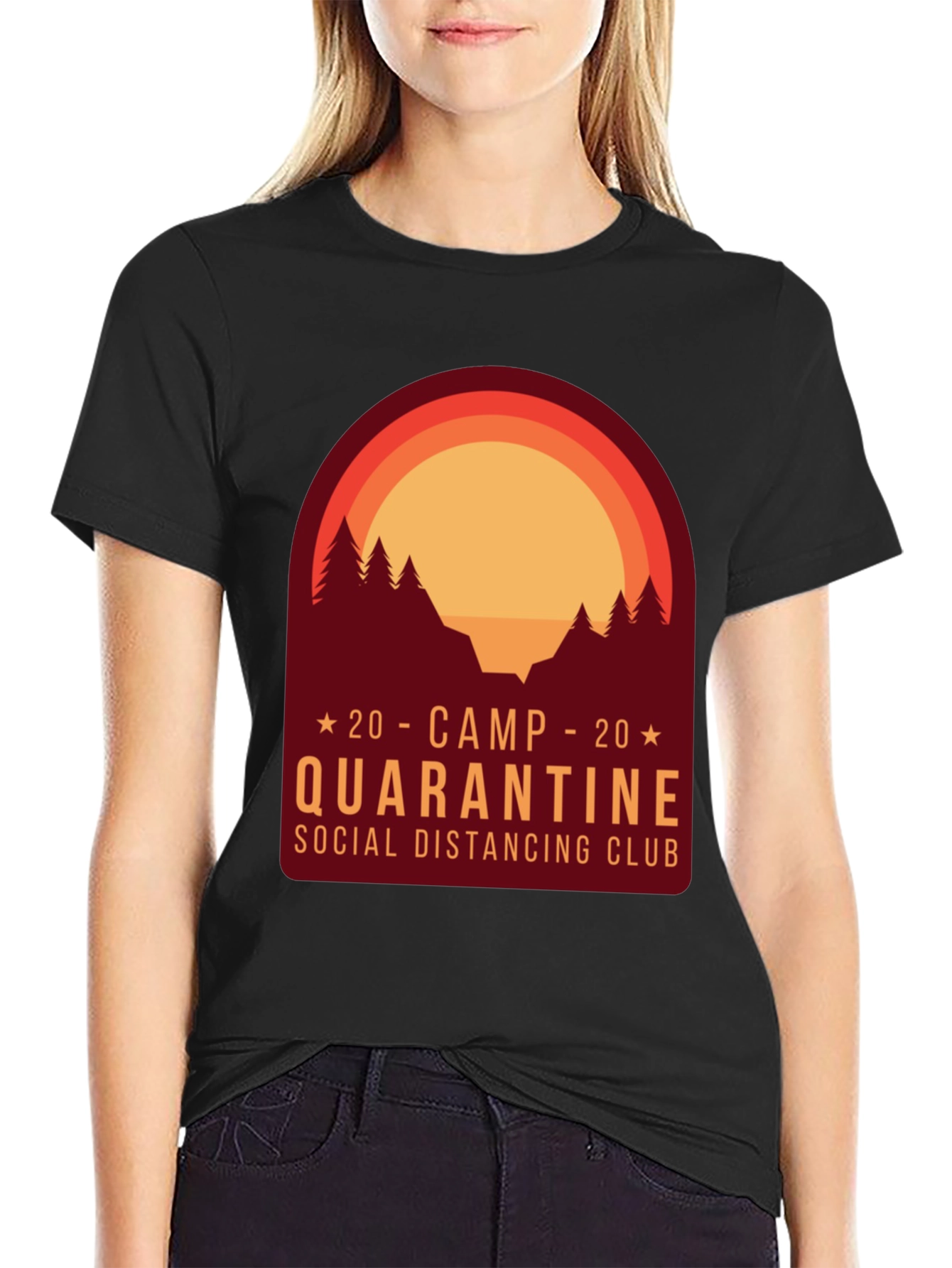 Camp Quarantine Social Distancing Club T-Shirt