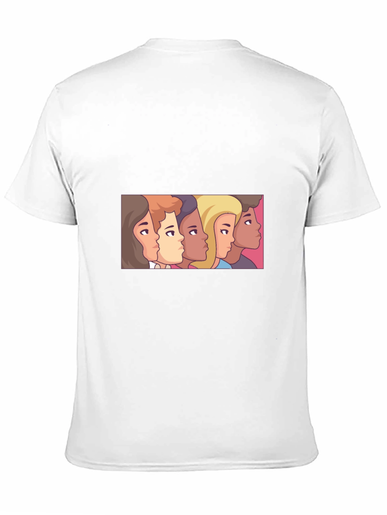 Cartoon Faces Black Tee - Stylish Graphic Print
