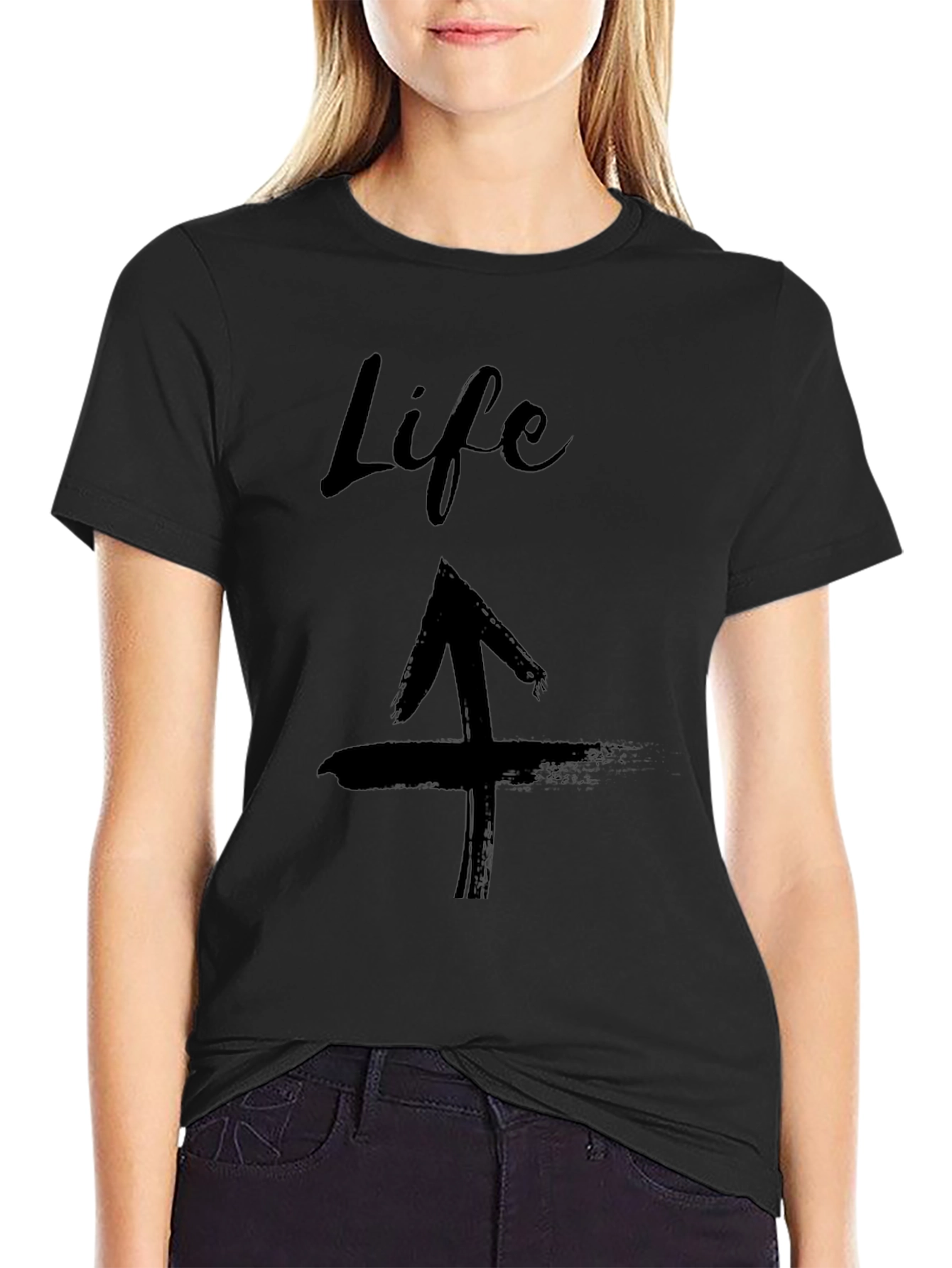 Life Arrow Graphic Tee - Black