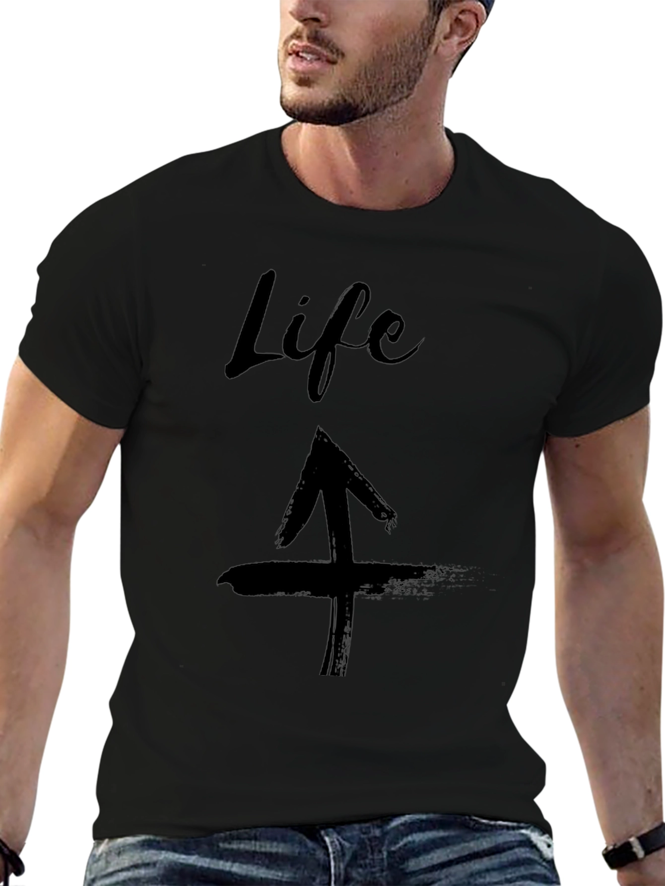 Life Arrow Graphic Tee - Black