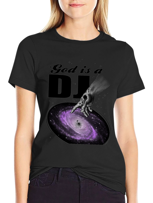God is a DJ Graphic T-Shirt - Unique Galaxy Design