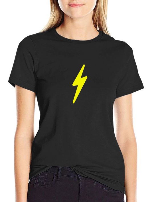 Black Tee with Lightning Bolt Graphic
