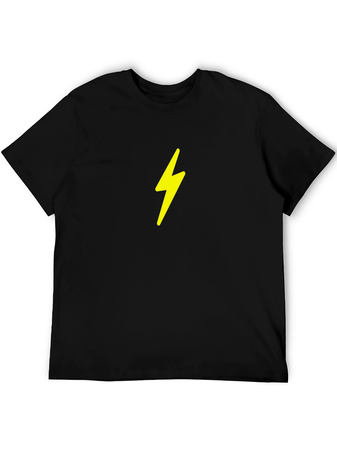 Black Tee with Lightning Bolt Graphic