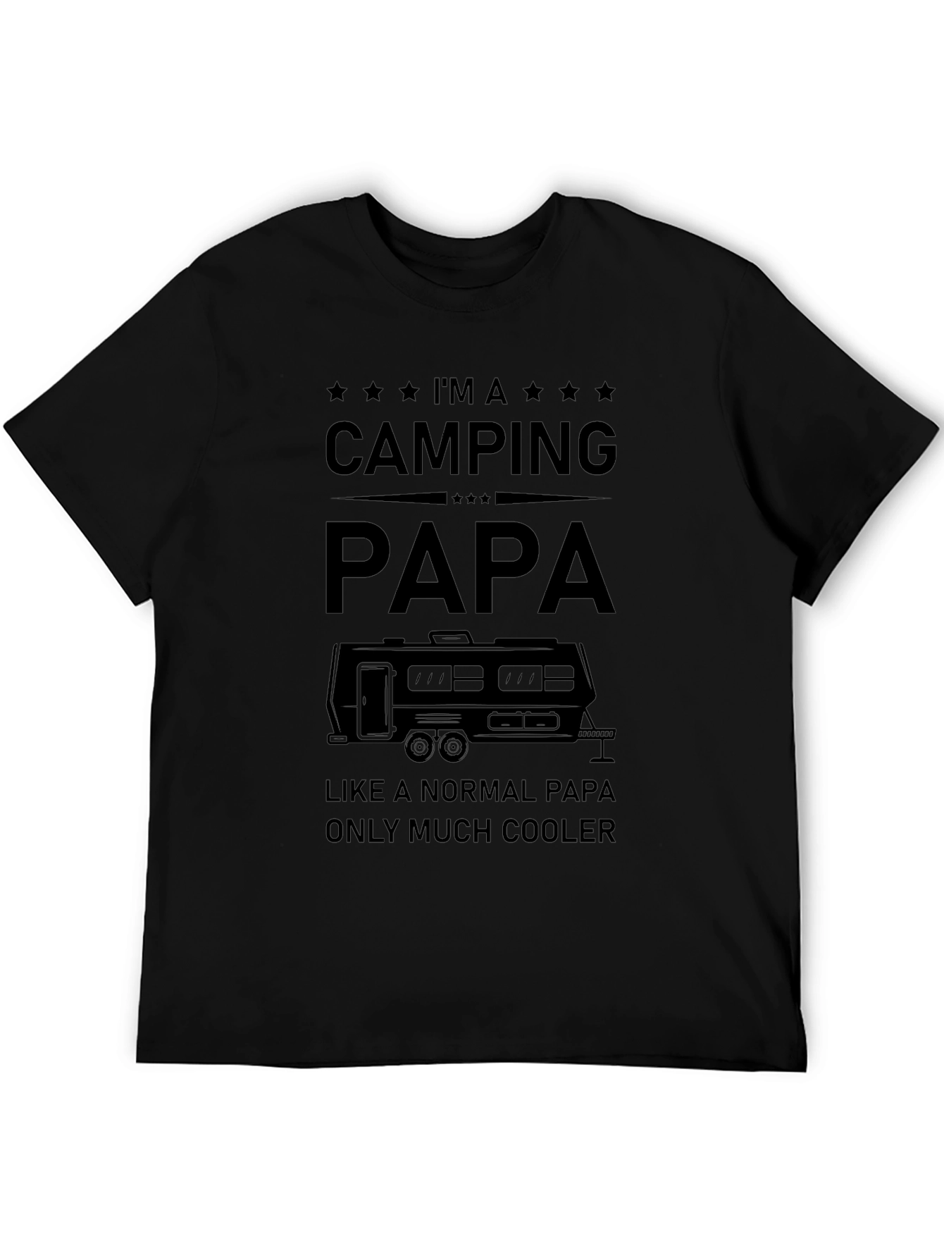Camping Papa Graphic Tee - Cool Dad Shirt