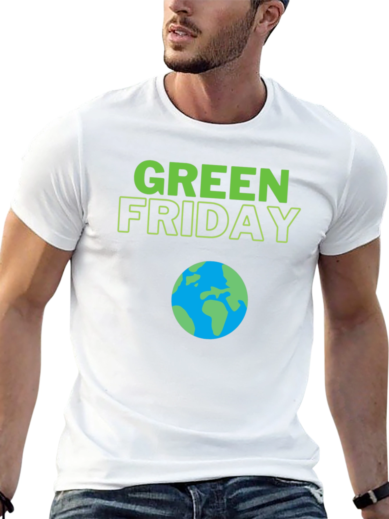 Green Friday Earth Day T-Shirt - Black