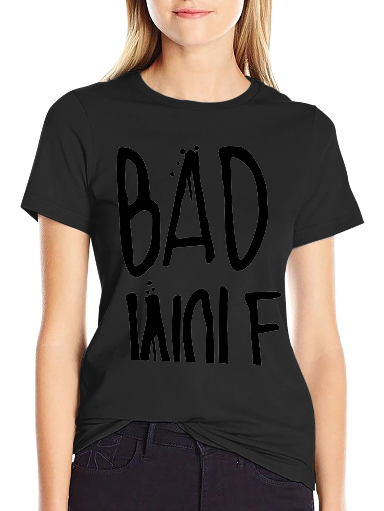 Bad Wolf Black Graphic T-Shirt