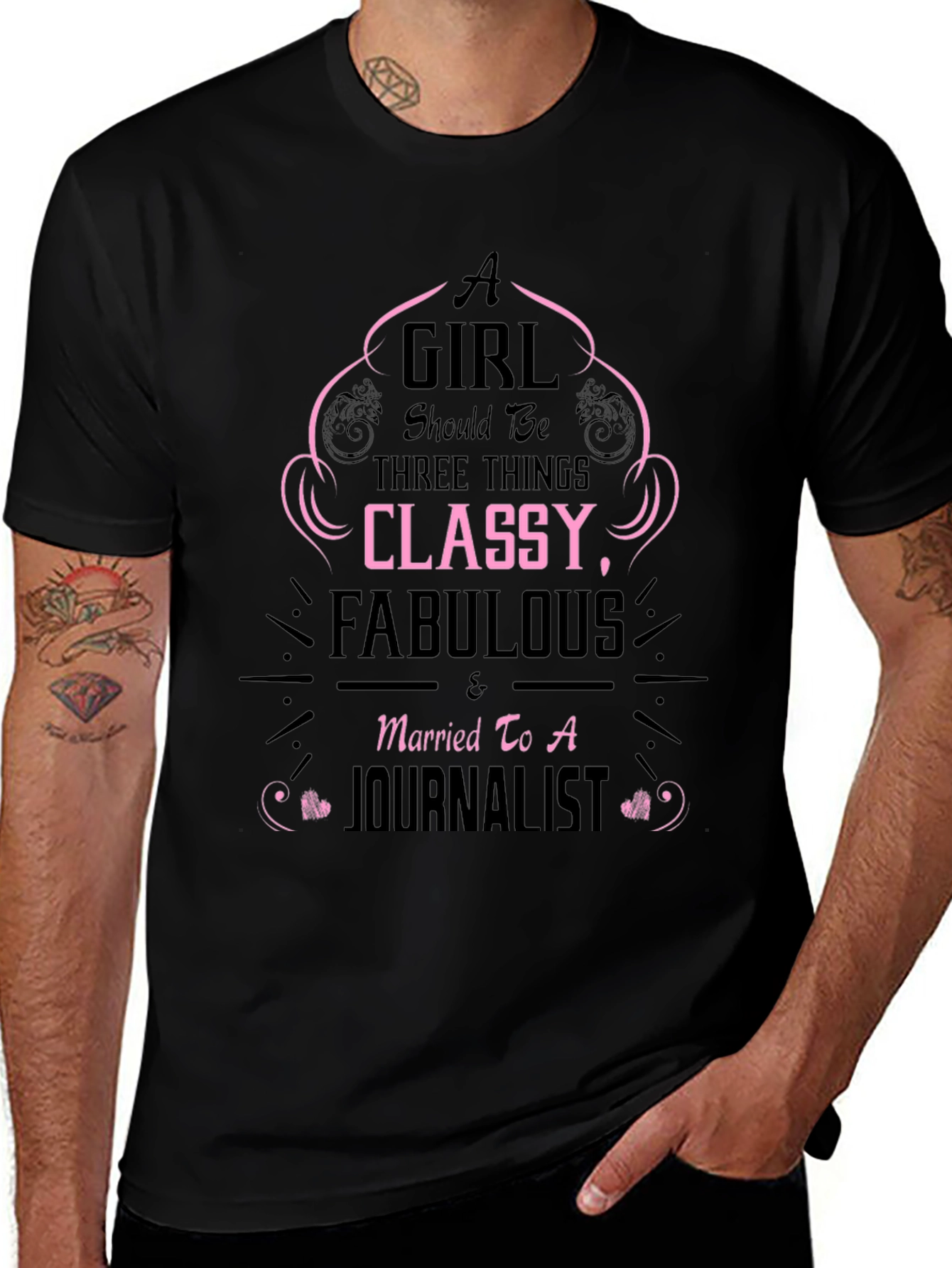 Classy & Fabulous Journalist Wife T-Shirt