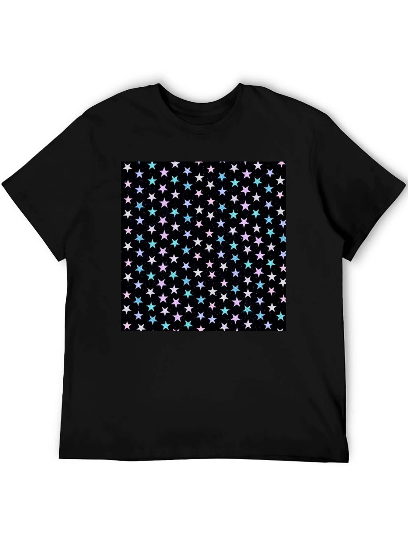 Starry Night T-Shirt - Black Cotton Blend