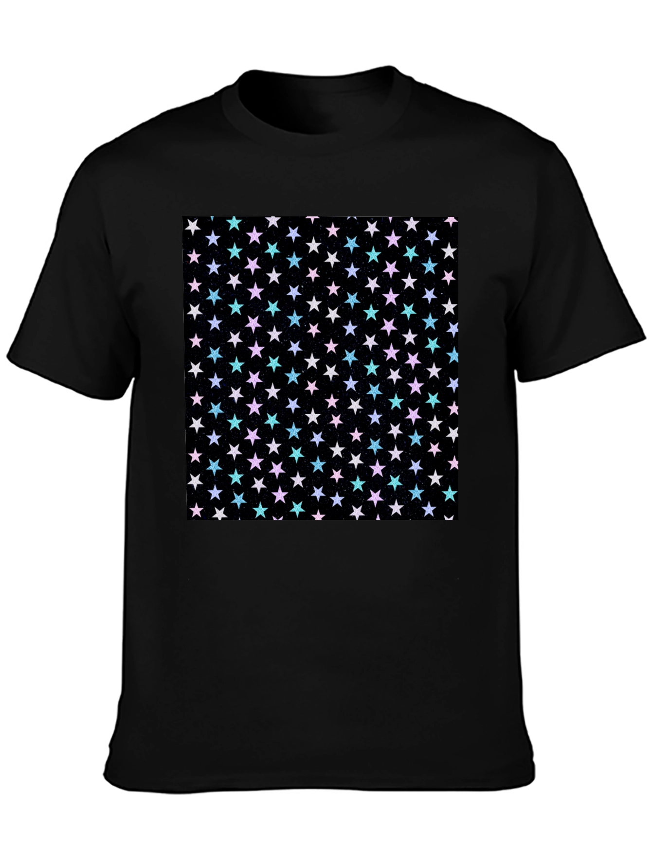 Starry Night T-Shirt - Black Cotton Blend