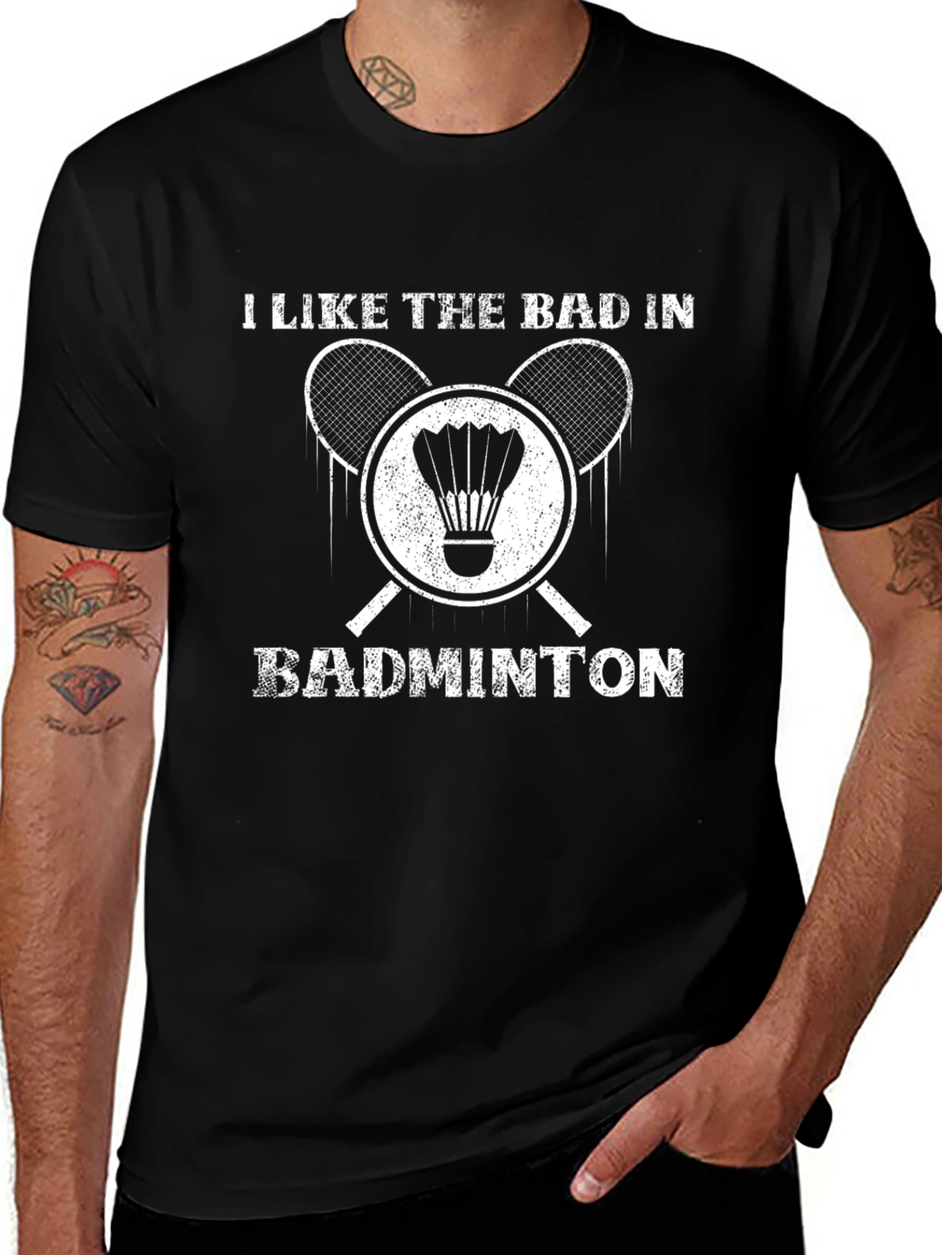 I Like The Bad In Badminton Graphic T-Shirt