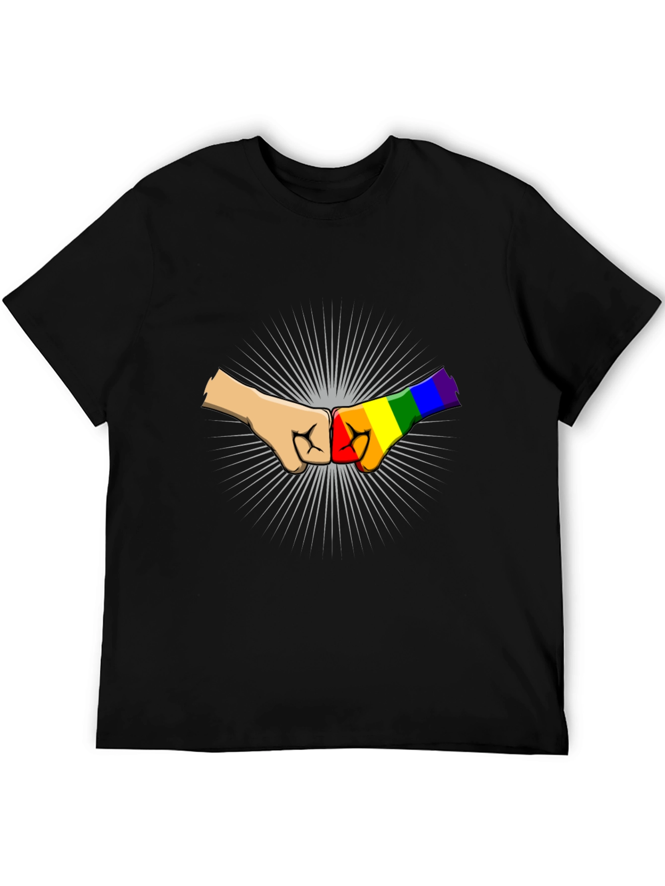 LGBT Pride Fist Bump Graphic T-Shirt